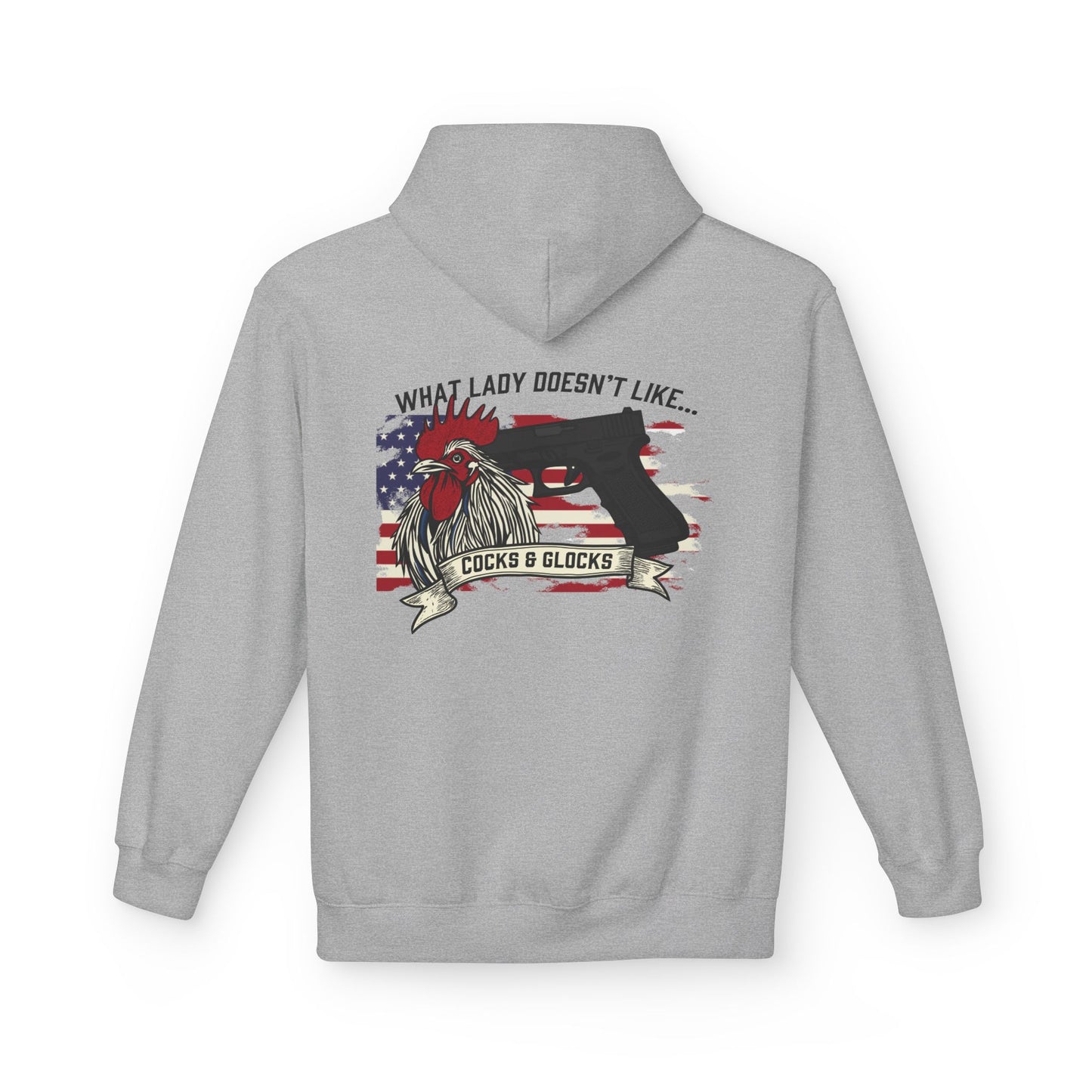 Fleece Hoodie - Patriotic Gun Enthusiast and Woodcraft Venturer Logo Sweatshirt