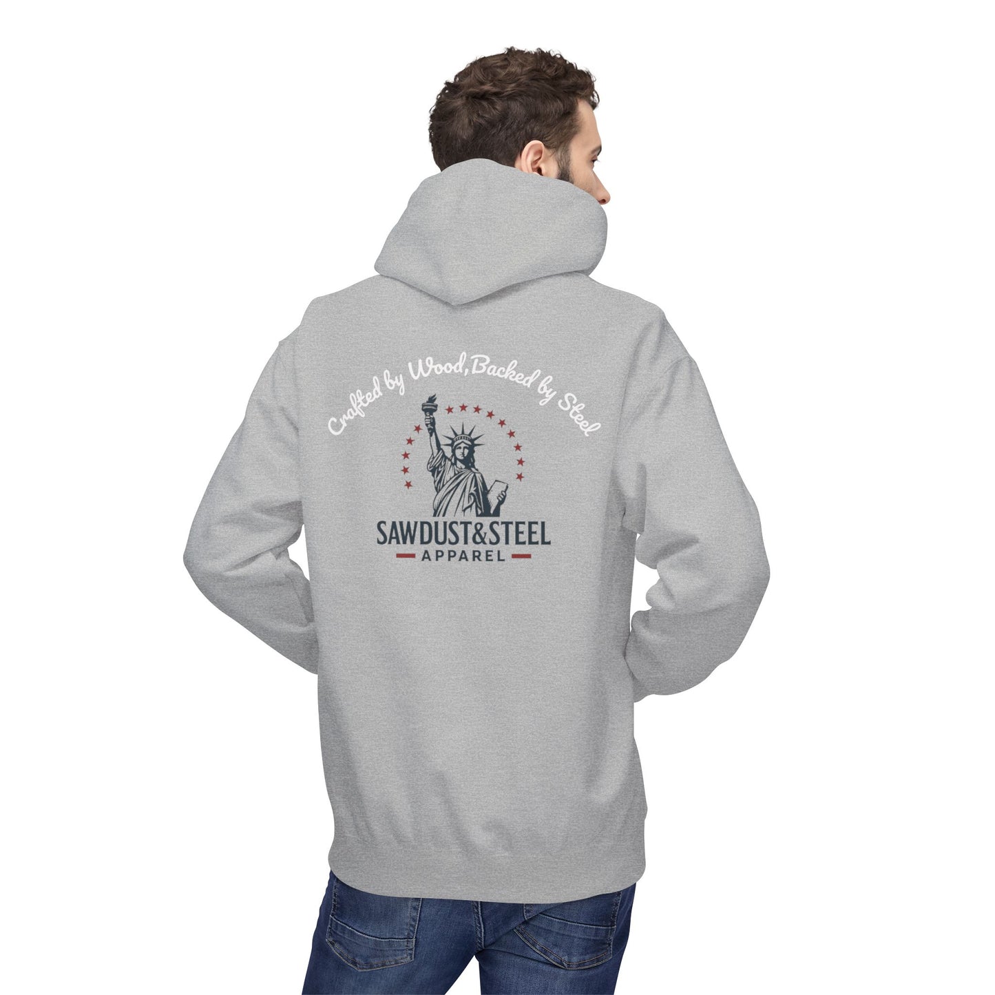 Fleece Hoodie - Patriotic Gun Enthusiast and Woodcraft Venturer Logo Sweatshirt