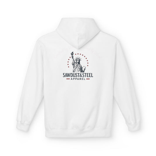 Fleece Hoodie - Patriotic Gun Enthusiast and Woodcraft Venturer Logo Sweatshirt