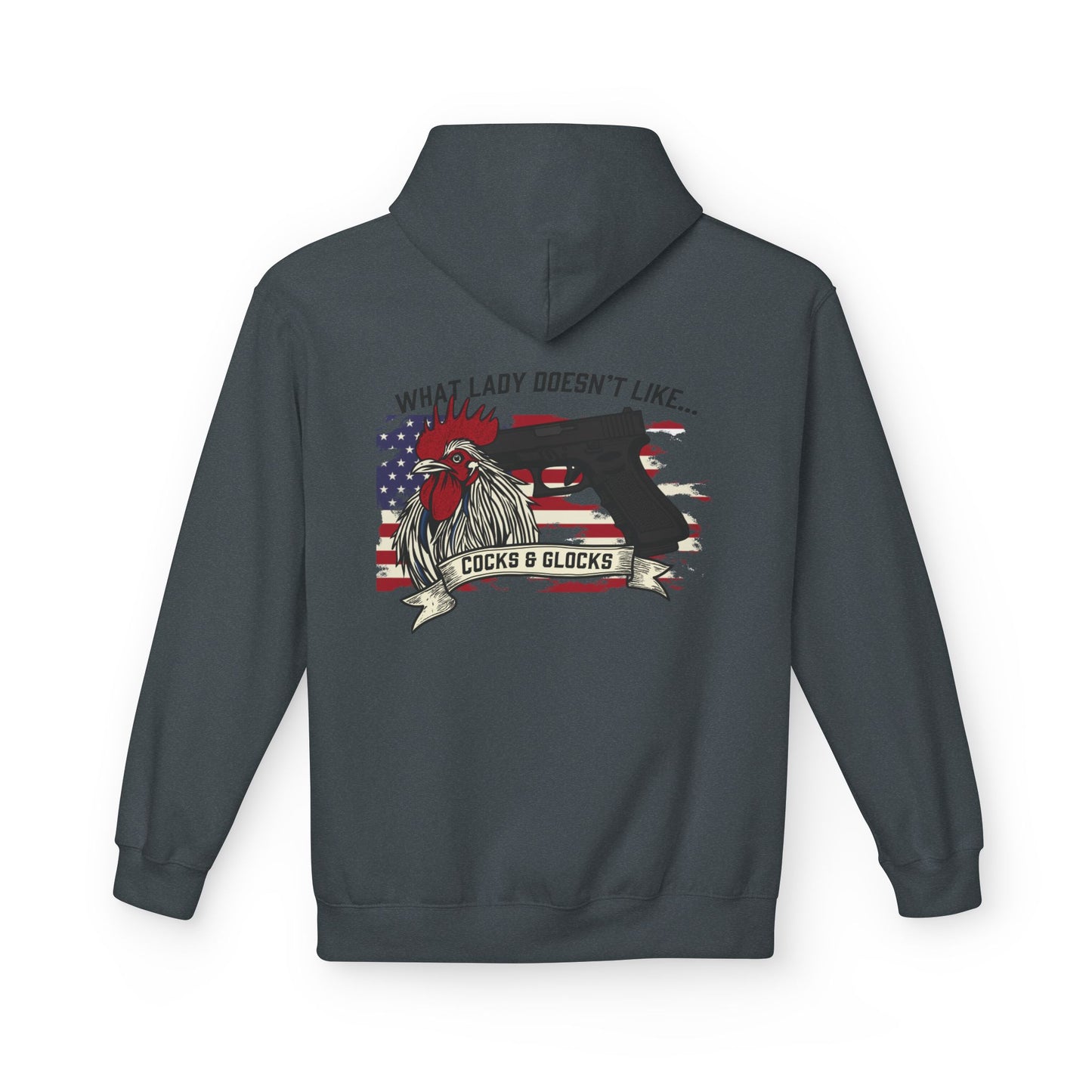 Fleece Hoodie - Patriotic Gun Enthusiast and Woodcraft Venturer Logo Sweatshirt