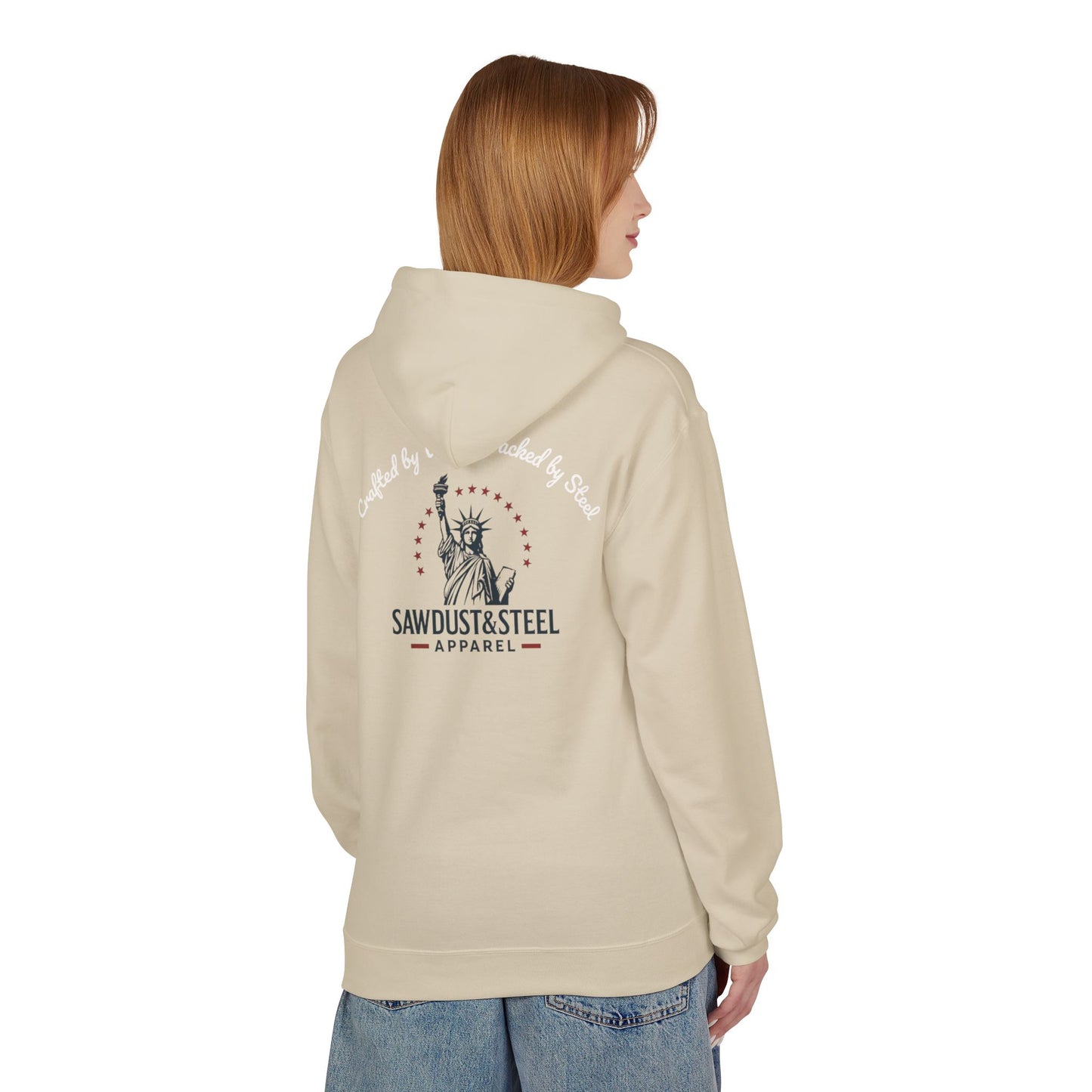 Fleece Hoodie - Patriotic Gun Enthusiast and Woodcraft Venturer Logo Sweatshirt