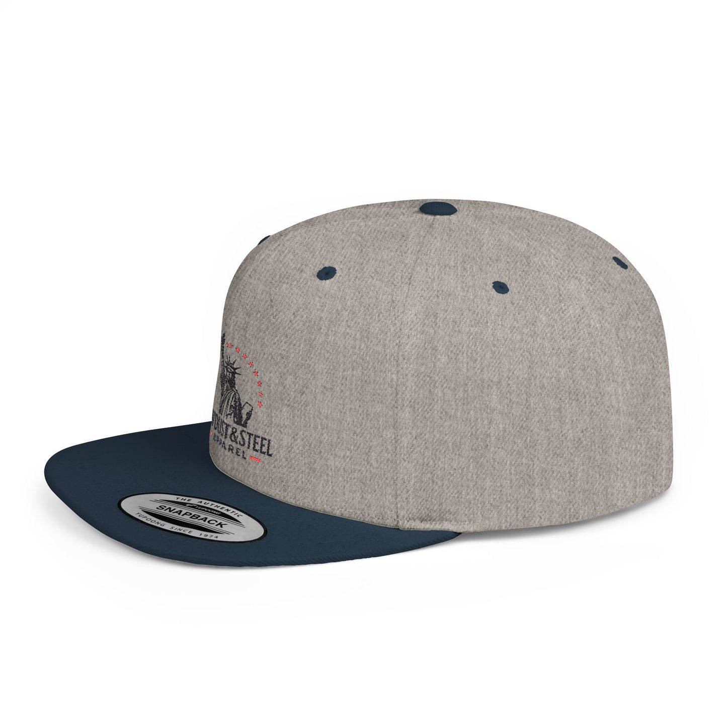 Patriotic Flat Bill Snapback Cap - Ideal for Outdoor Events, Gifts for Dad, Trendy Accessories, 4th of July, Casual Wear