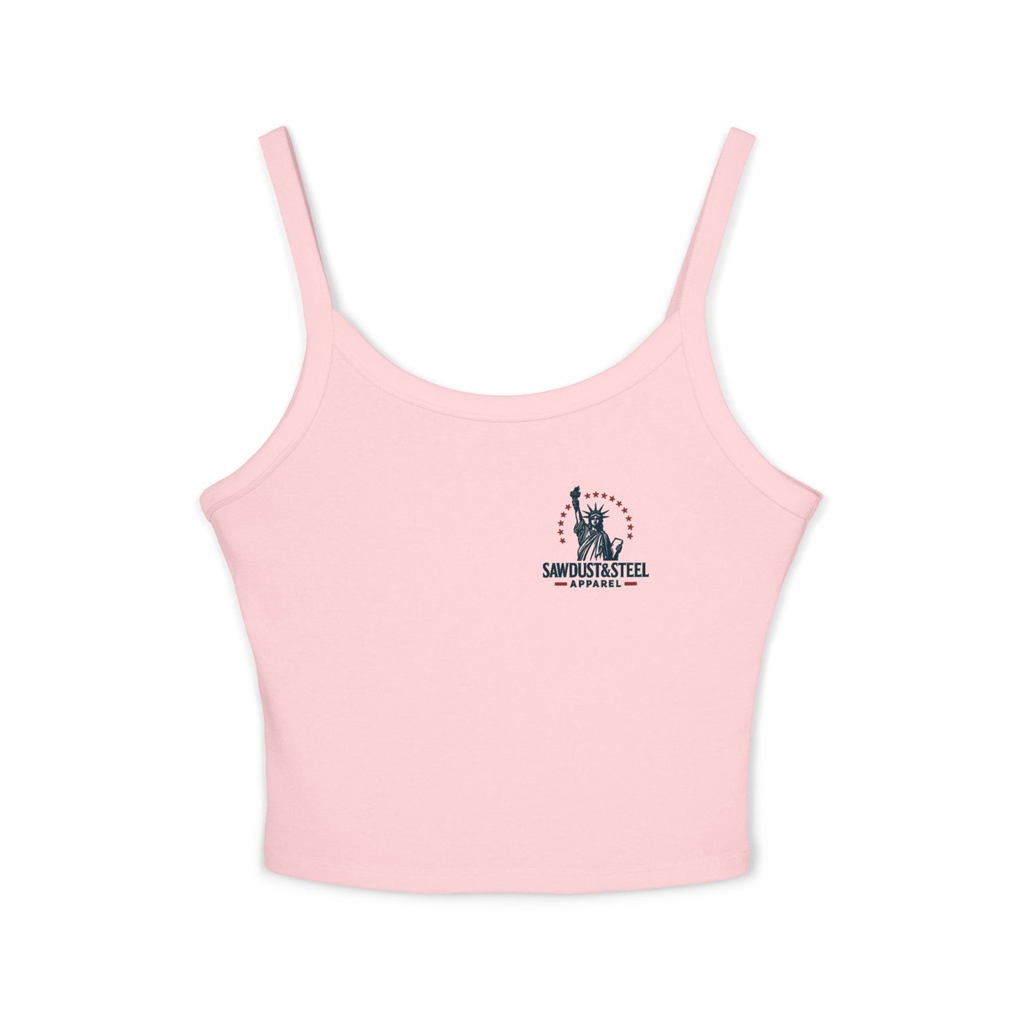 Patriotic Spaghetti Strap Tank Top, Fun Women's Summer Shirt, Ideal for Fourth of July, BBQs, Beach Days, Casual Outings