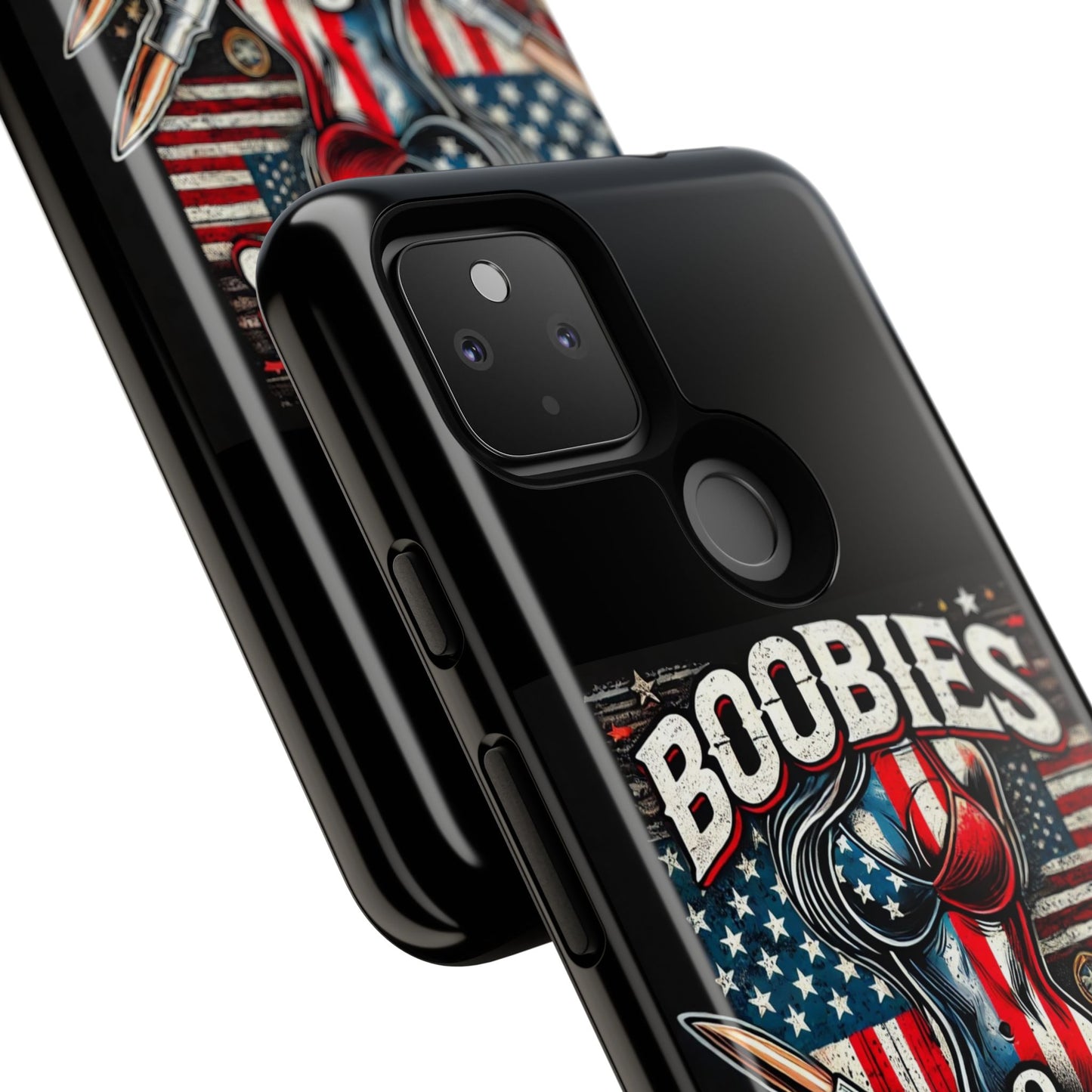 Boobies & Bullets Tough Phone Case - Patriotic Style for Gun Enthusiasts
