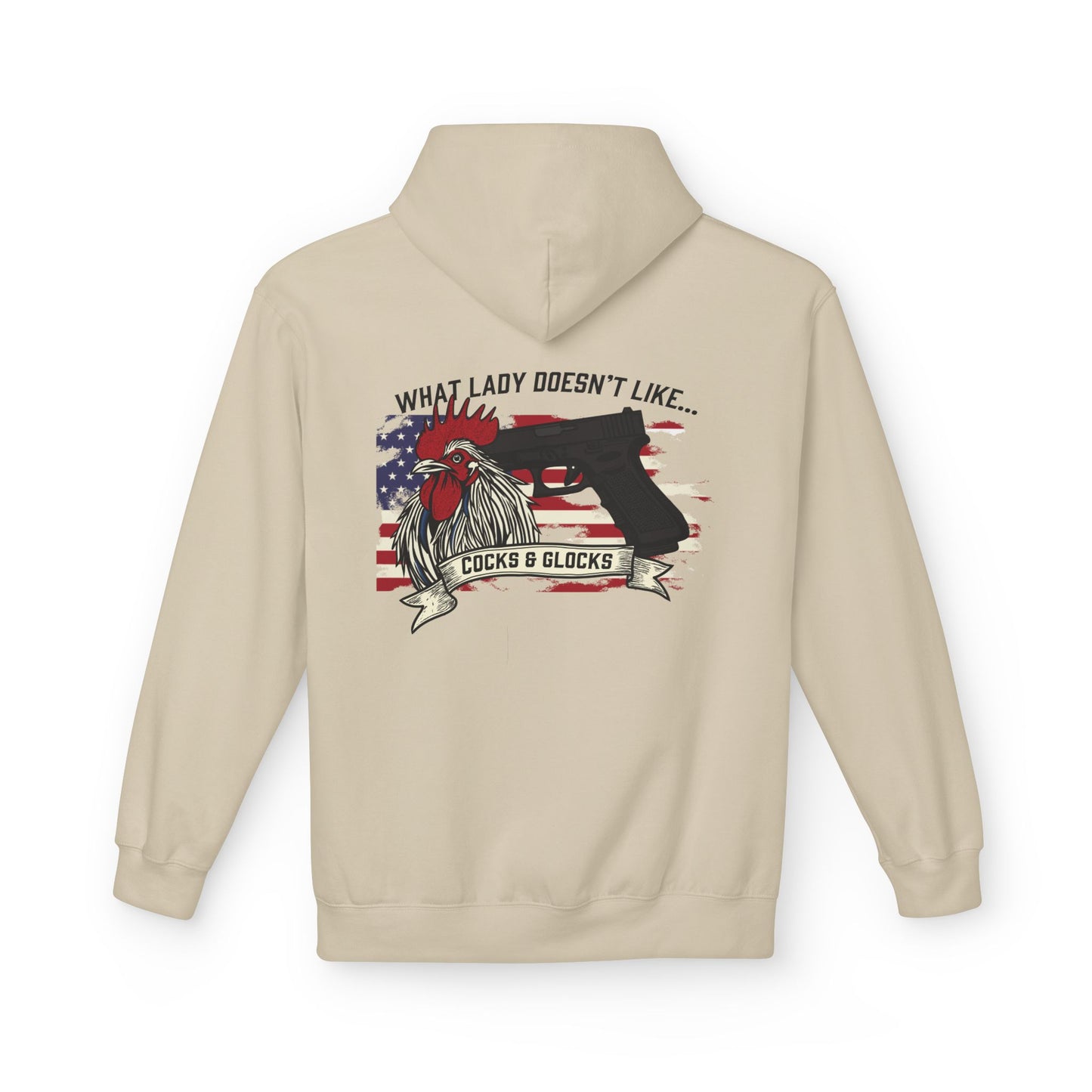 Fleece Hoodie - Patriotic Gun Enthusiast and Woodcraft Venturer Logo Sweatshirt