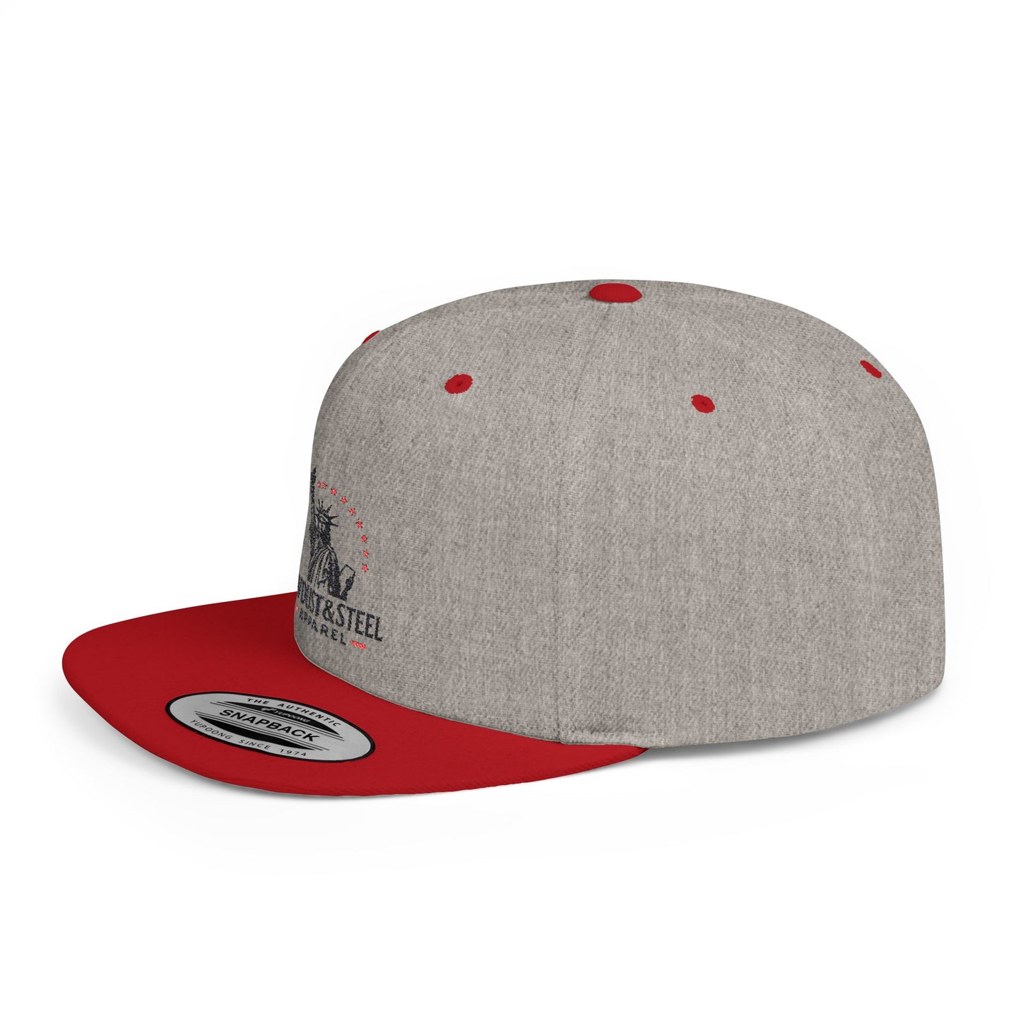 Patriotic Flat Bill Snapback Cap - Ideal for Outdoor Events, Gifts for Dad, Trendy Accessories, 4th of July, Casual Wear