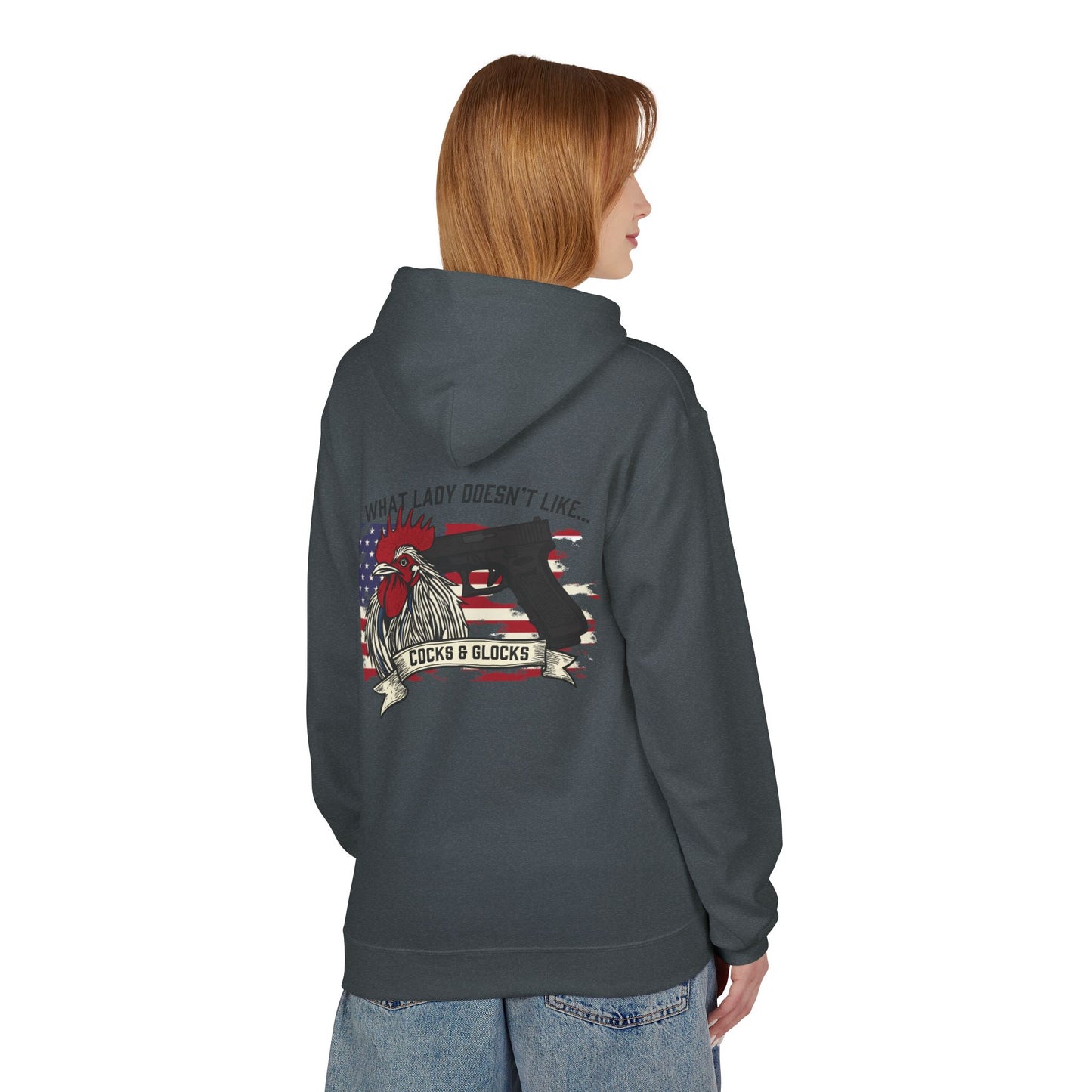 Fleece Hoodie - Patriotic Gun Enthusiast and Woodcraft Venturer Logo Sweatshirt