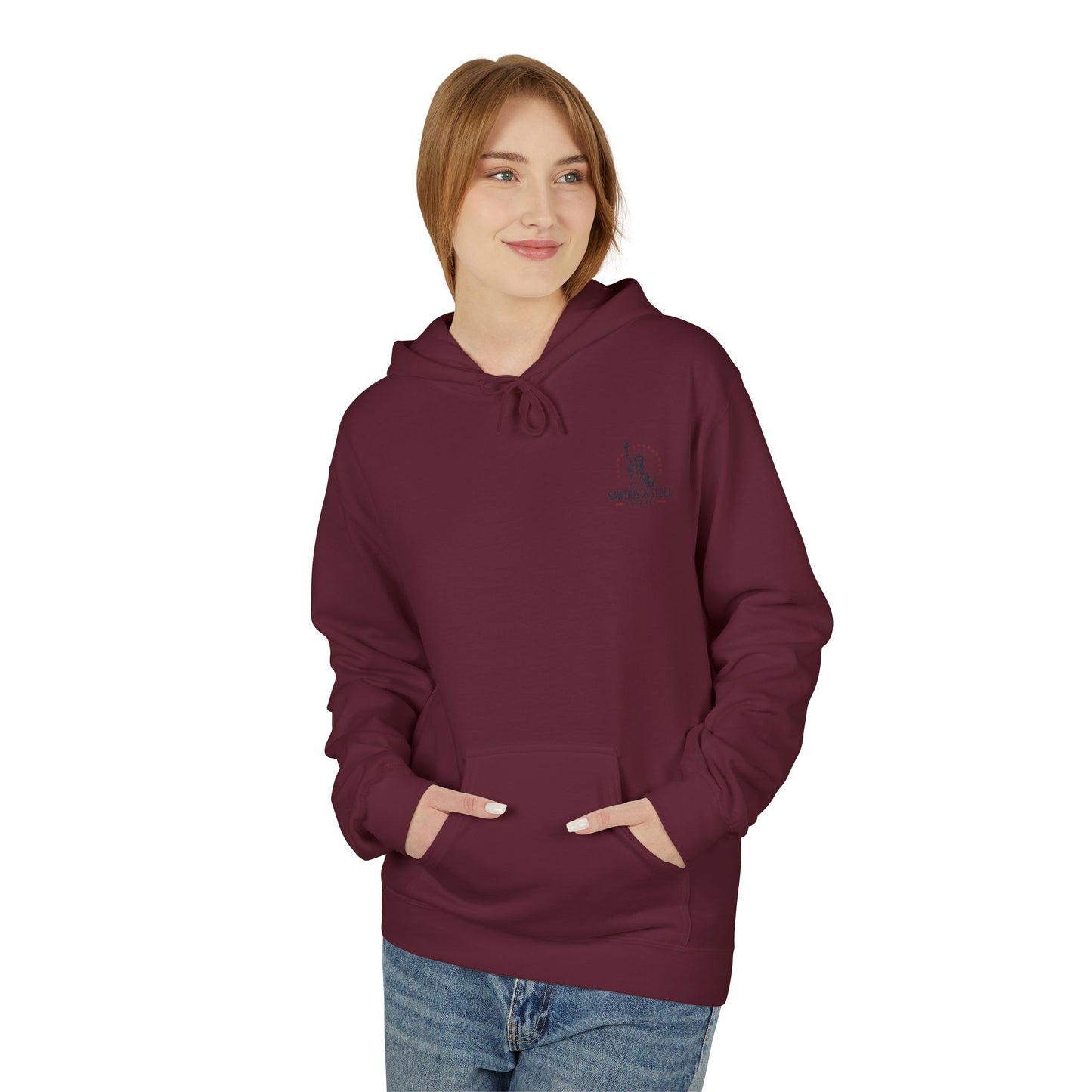 Fleece Hoodie - Patriotic Gun Enthusiast and Woodcraft Venturer Logo Sweatshirt