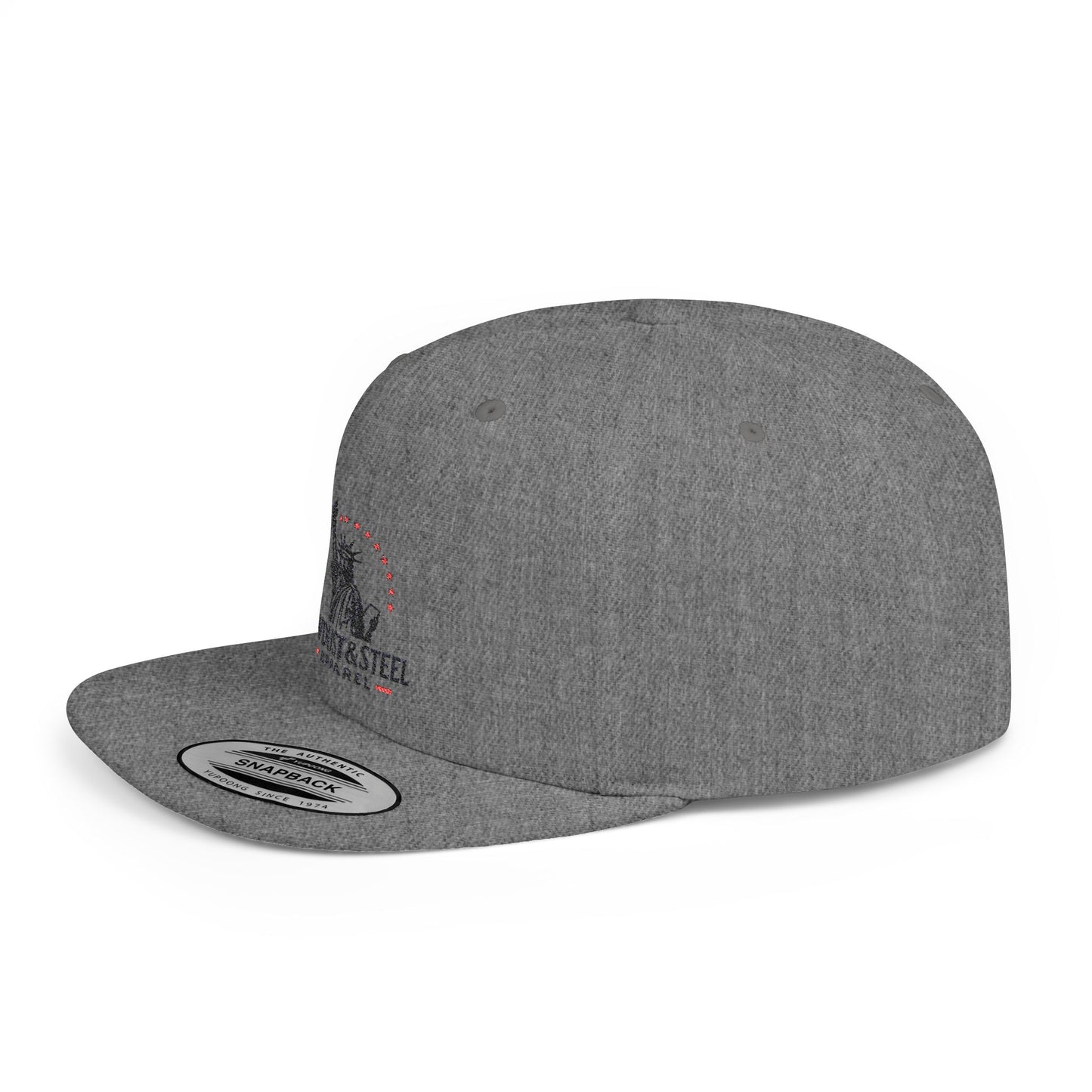 Patriotic Flat Bill Snapback Cap - Ideal for Outdoor Events, Gifts for Dad, Trendy Accessories, 4th of July, Casual Wear