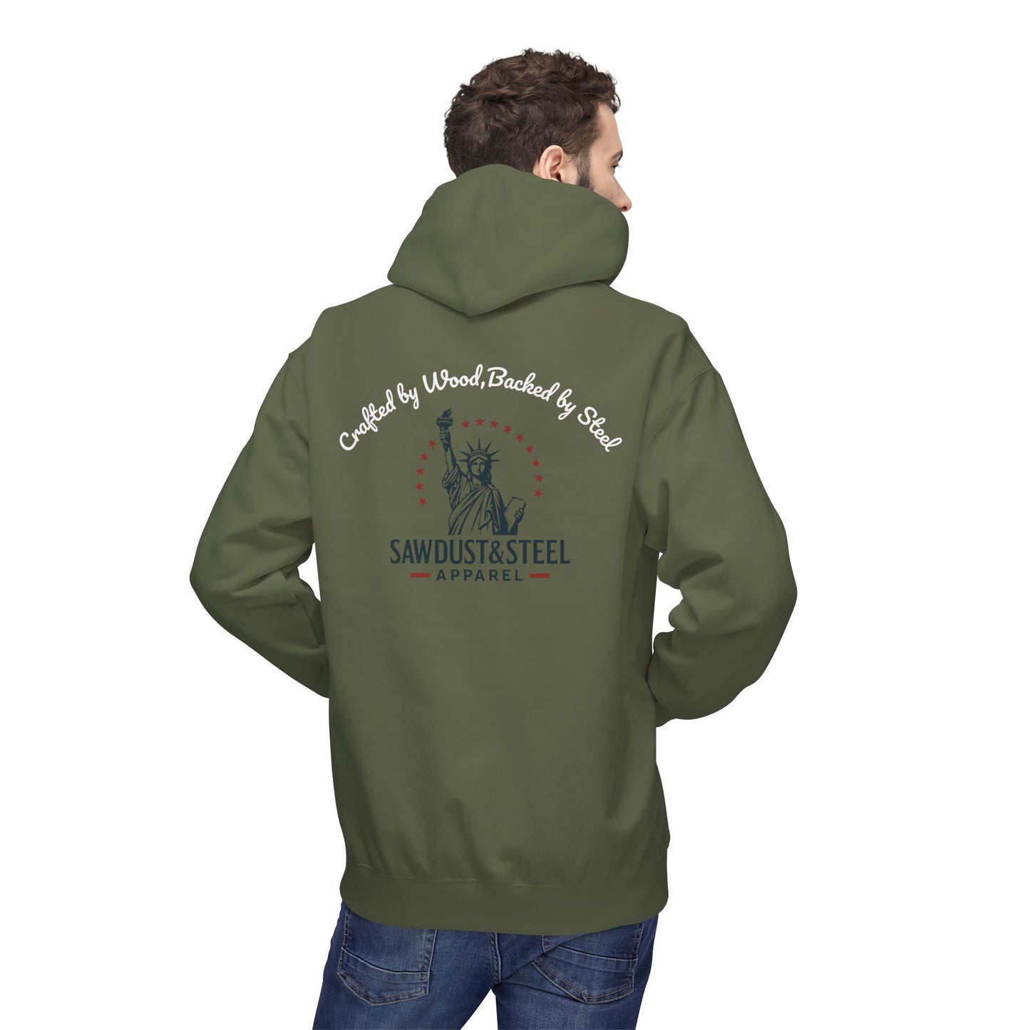 Fleece Hoodie - Patriotic Gun Enthusiast and Woodcraft Venturer Logo Sweatshirt