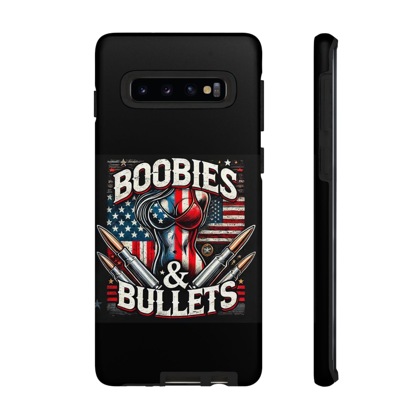 Boobies & Bullets Tough Phone Case - Patriotic Style for Gun Enthusiasts