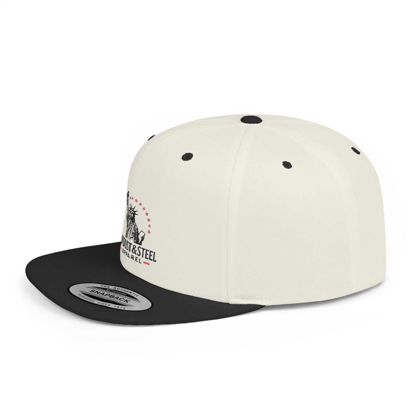 Patriotic Flat Bill Snapback Cap - Ideal for Outdoor Events, Gifts for Dad, Trendy Accessories, 4th of July, Casual Wear