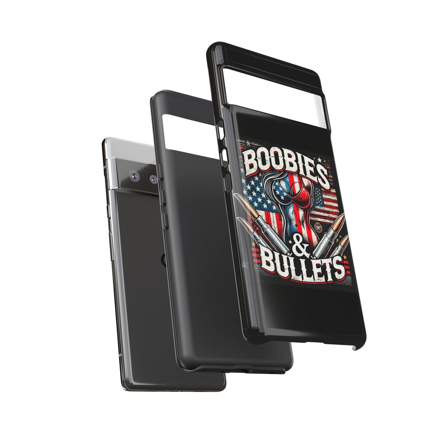 Boobies & Bullets Tough Phone Case - Patriotic Style for Gun Enthusiasts
