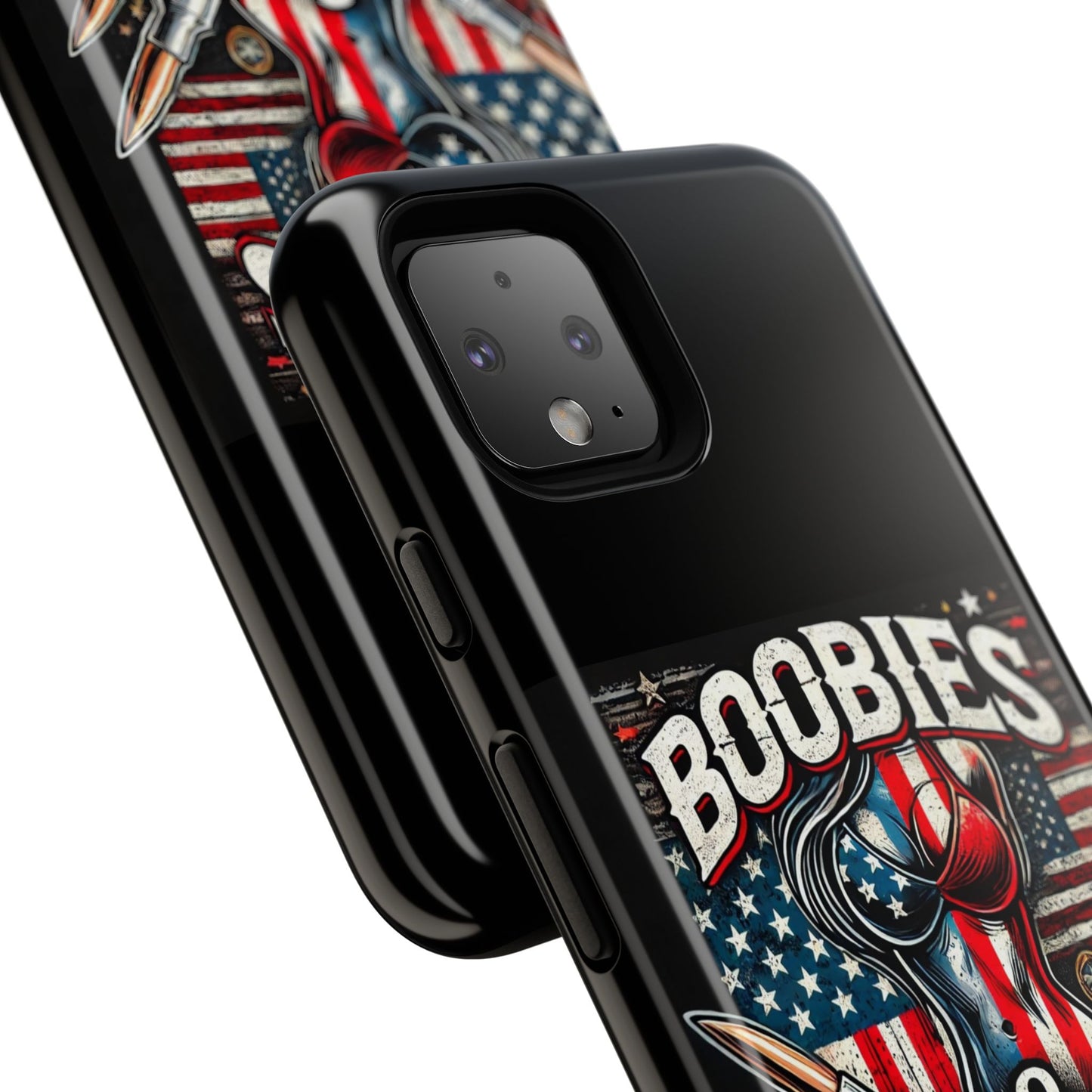 Boobies & Bullets Tough Phone Case - Patriotic Style for Gun Enthusiasts