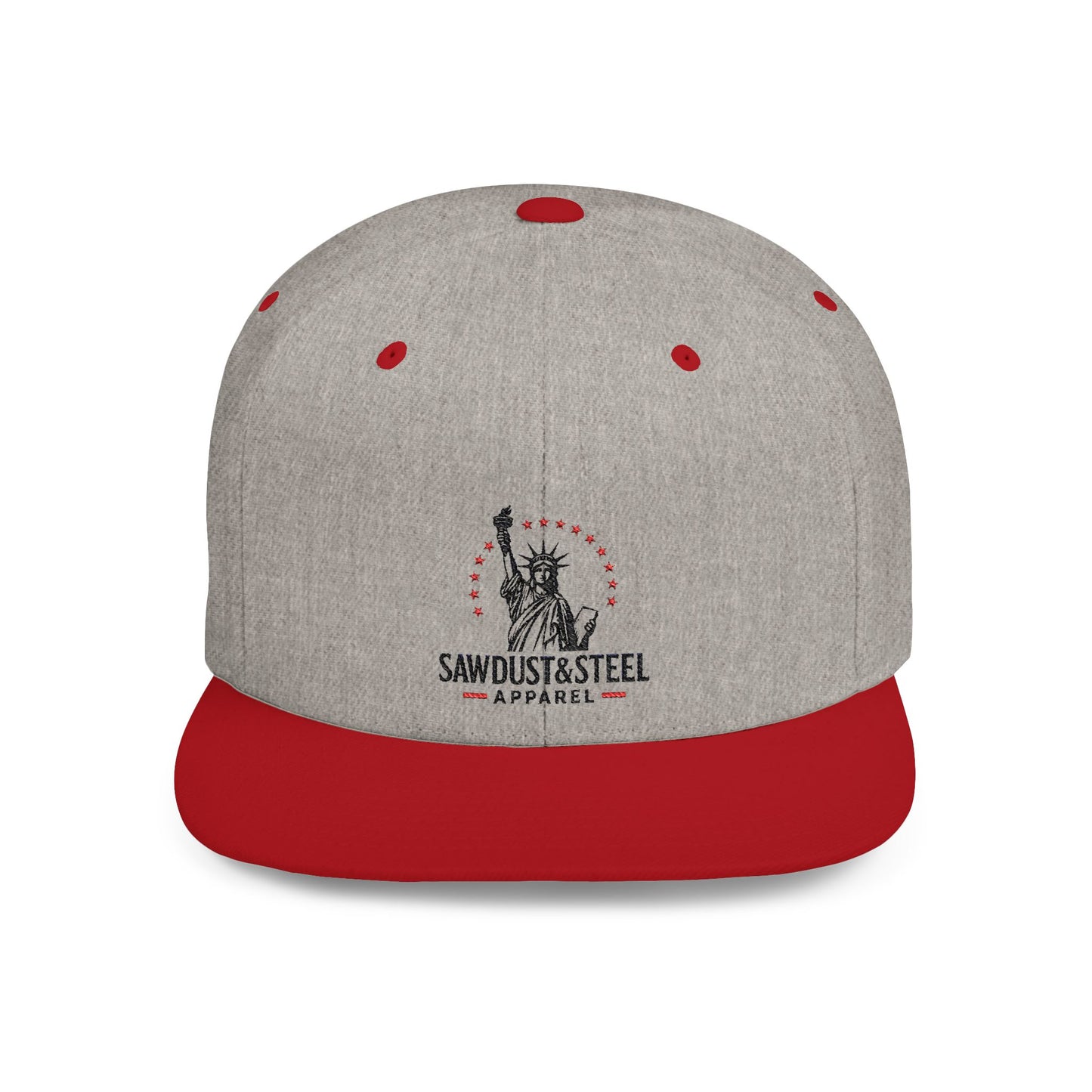 Patriotic Flat Bill Snapback Cap - Ideal for Outdoor Events, Gifts for Dad, Trendy Accessories, 4th of July, Casual Wear