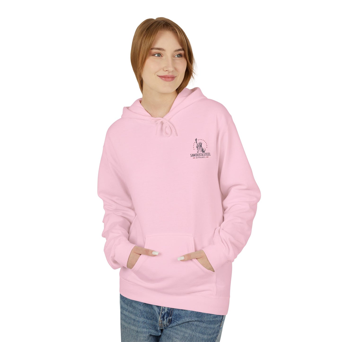 Fleece Hoodie - Patriotic Gun Enthusiast and Woodcraft Venturer Logo Sweatshirt