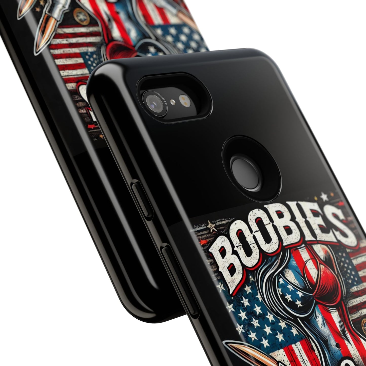 Boobies & Bullets Tough Phone Case - Patriotic Style for Gun Enthusiasts