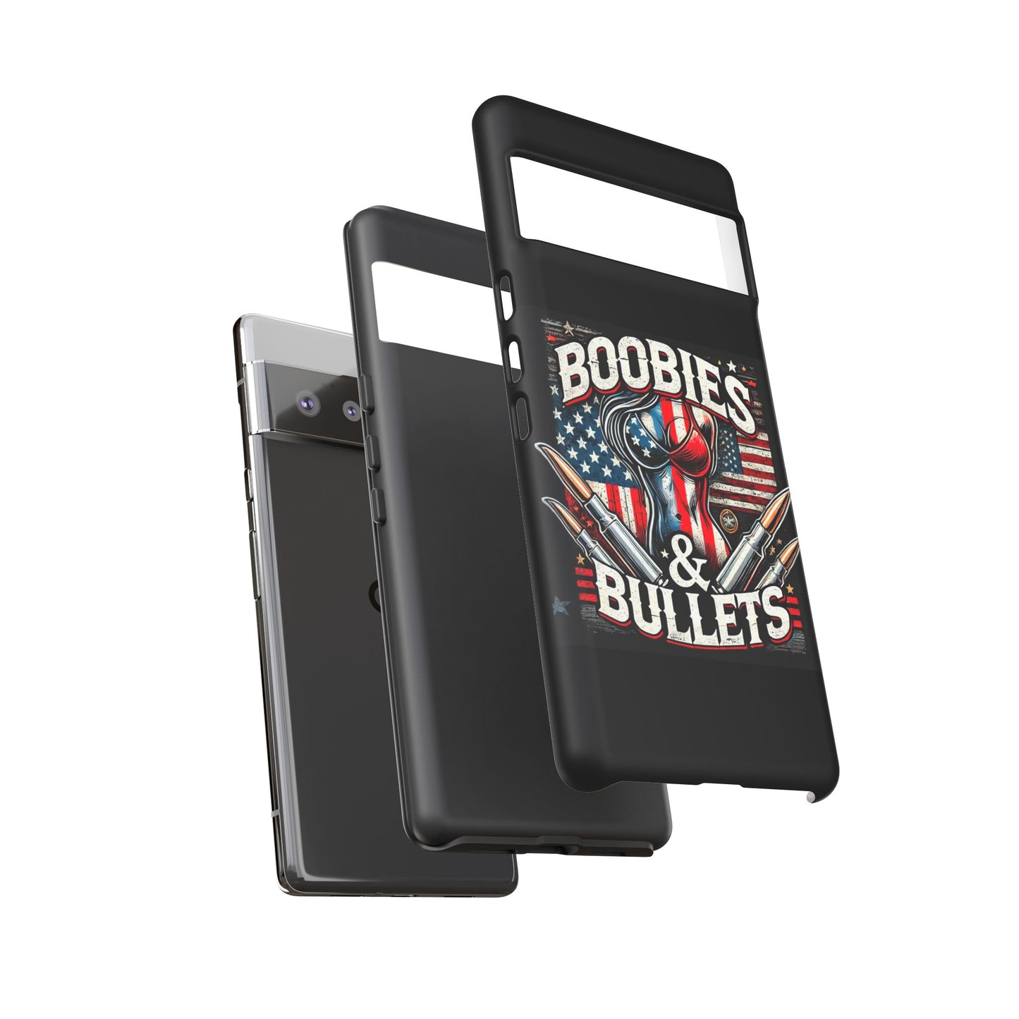 Boobies & Bullets Tough Phone Case - Patriotic Style for Gun Enthusiasts