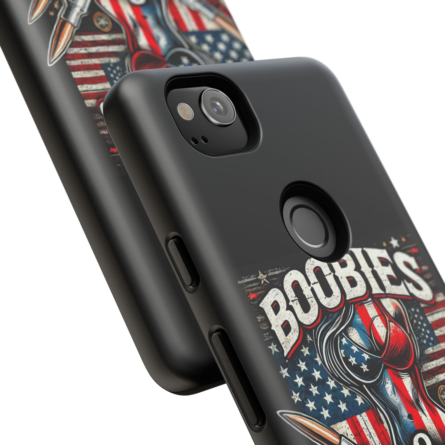 Boobies & Bullets Tough Phone Case - Patriotic Style for Gun Enthusiasts