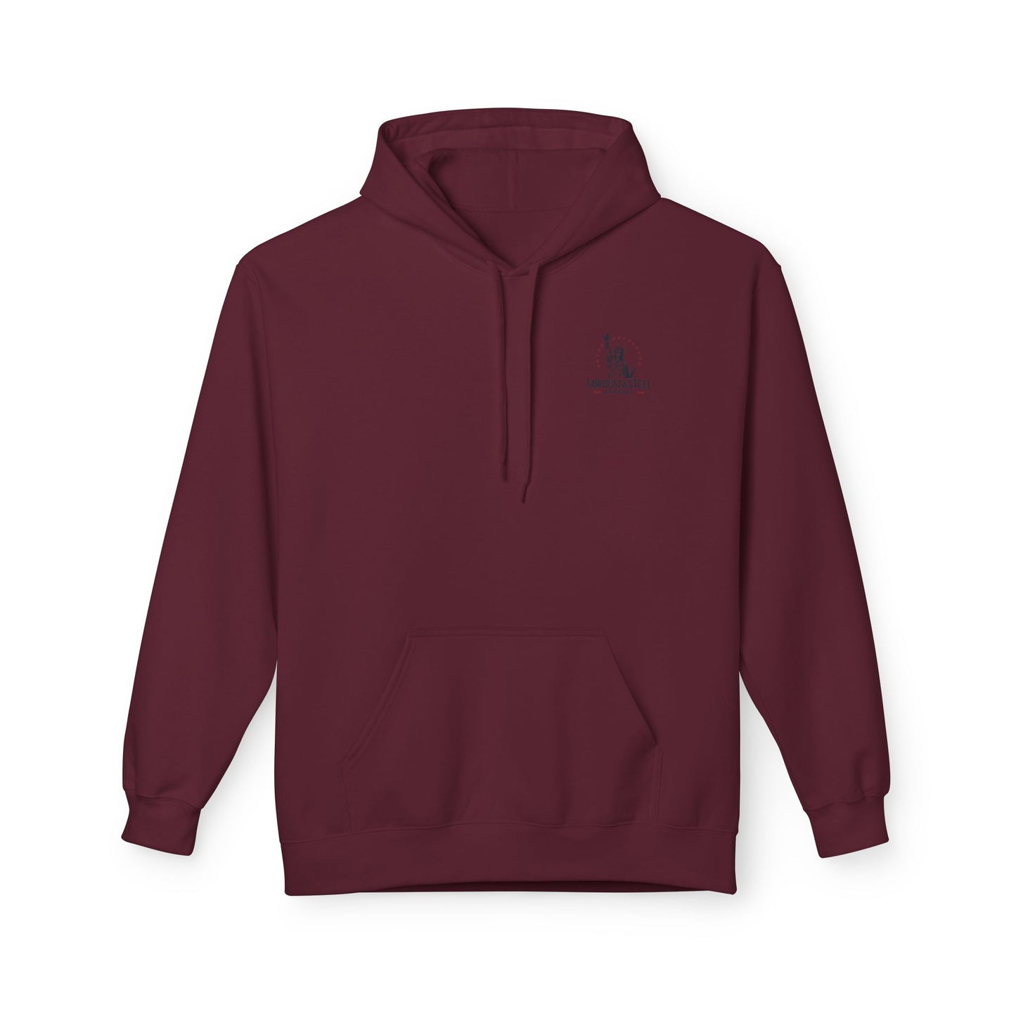 Fleece Hoodie - Patriotic Gun Enthusiast and Woodcraft Venturer Logo Sweatshirt