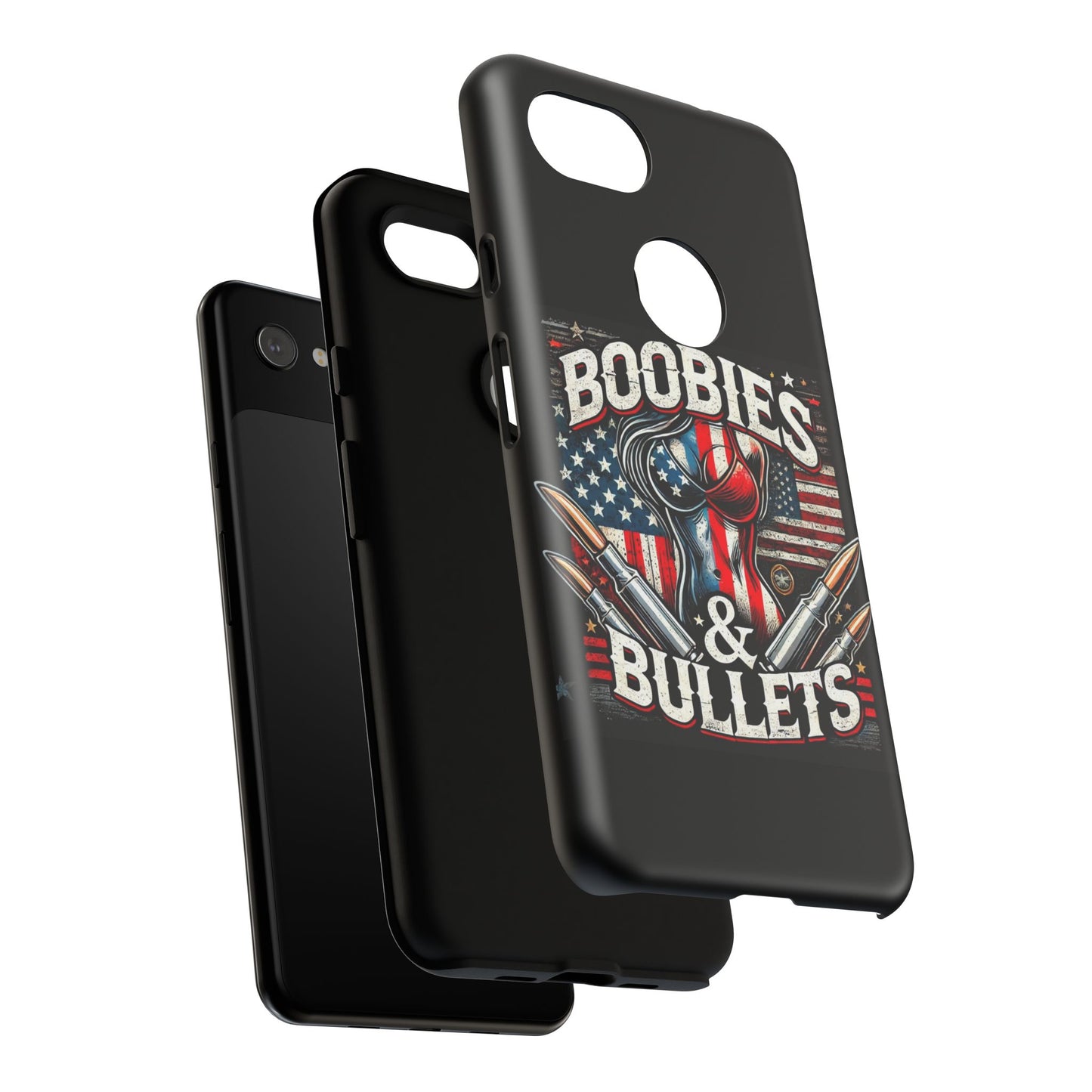 Boobies & Bullets Tough Phone Case - Patriotic Style for Gun Enthusiasts