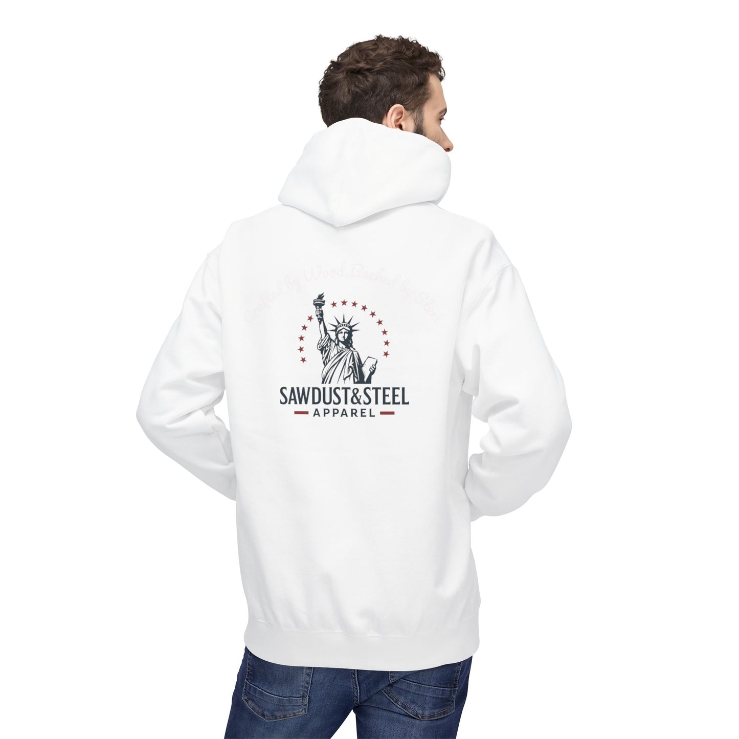 Fleece Hoodie - Patriotic Gun Enthusiast and Woodcraft Venturer Logo Sweatshirt