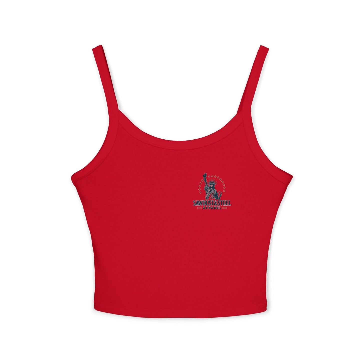 Patriotic Spaghetti Strap Tank Top, Fun Women's Summer Shirt, Ideal for Fourth of July, BBQs, Beach Days, Casual Outings
