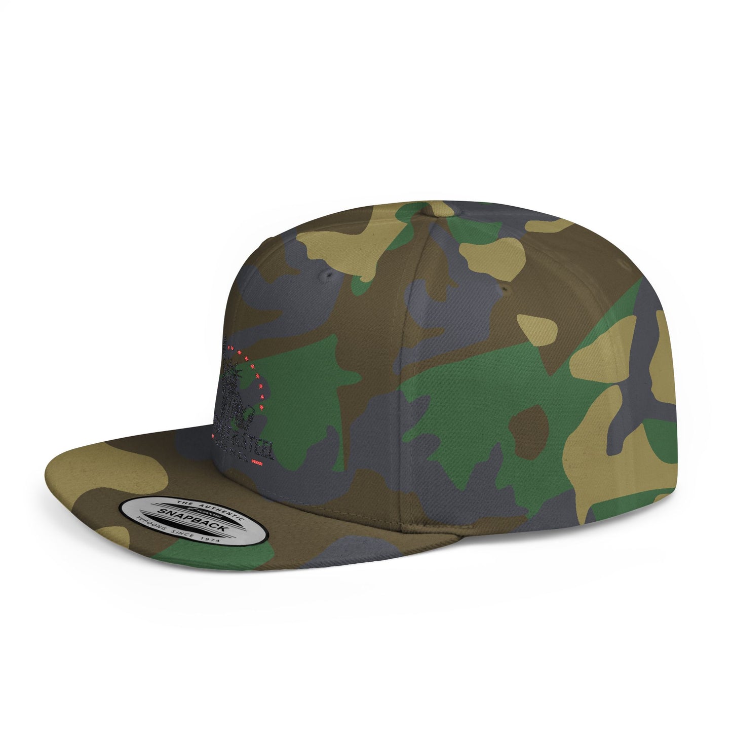 Patriotic Flat Bill Snapback Cap - Ideal for Outdoor Events, Gifts for Dad, Trendy Accessories, 4th of July, Casual Wear