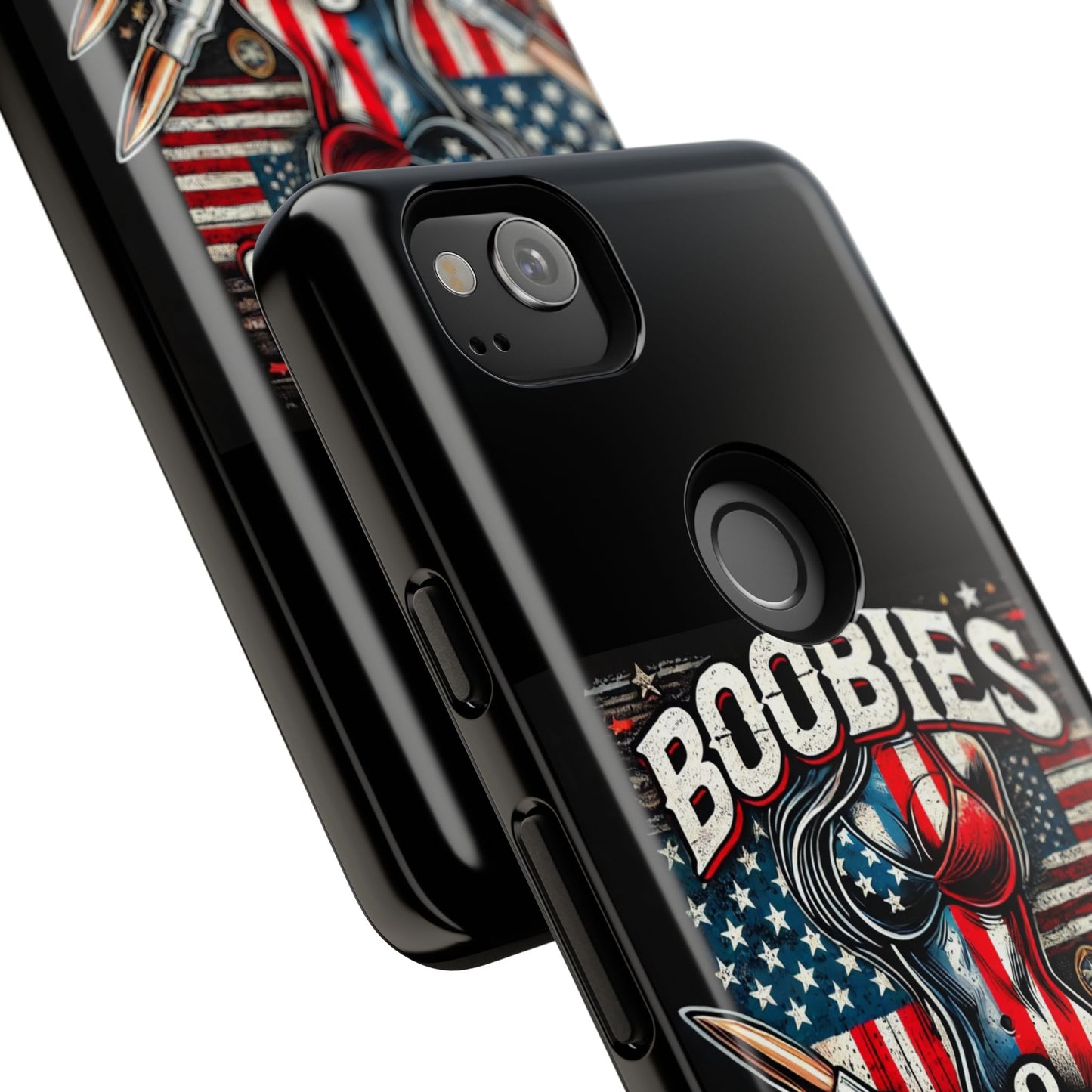 Boobies & Bullets Tough Phone Case - Patriotic Style for Gun Enthusiasts