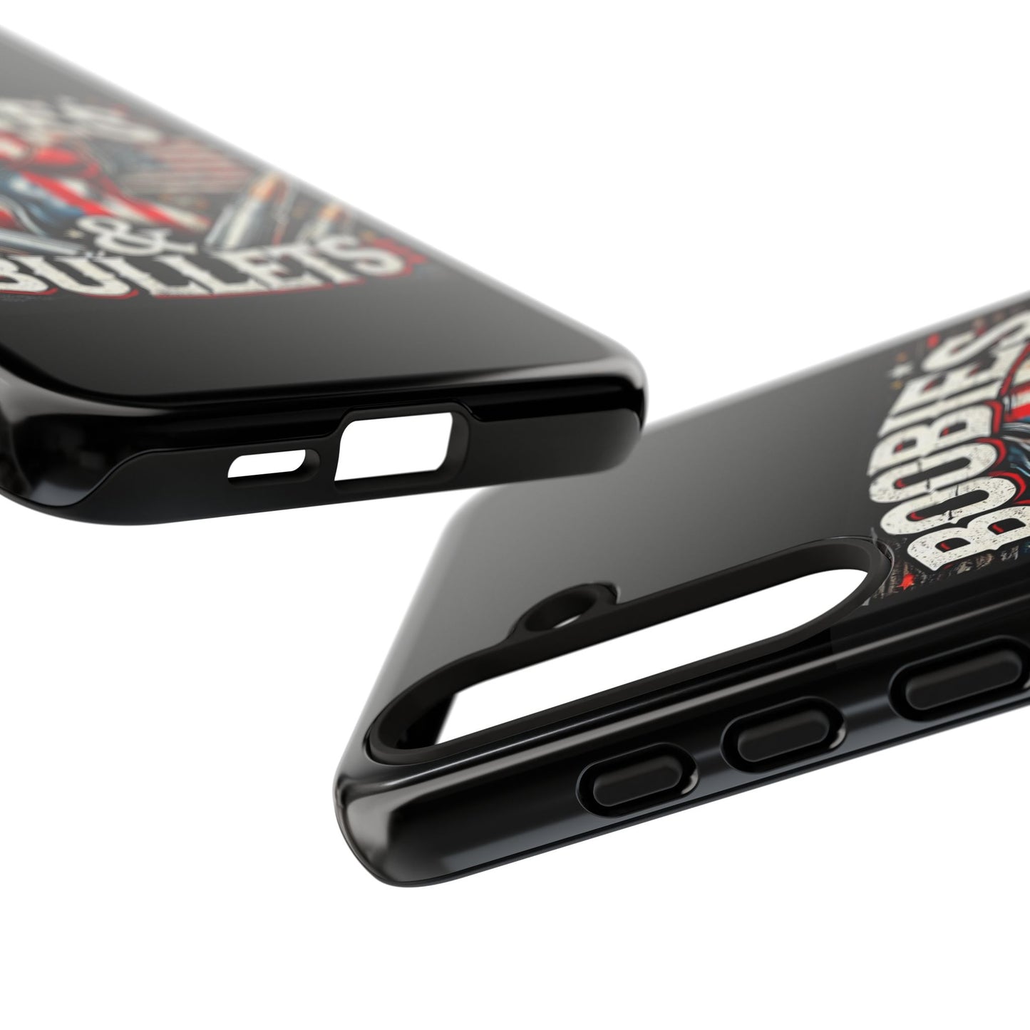 Boobies & Bullets Tough Phone Case - Patriotic Style for Gun Enthusiasts