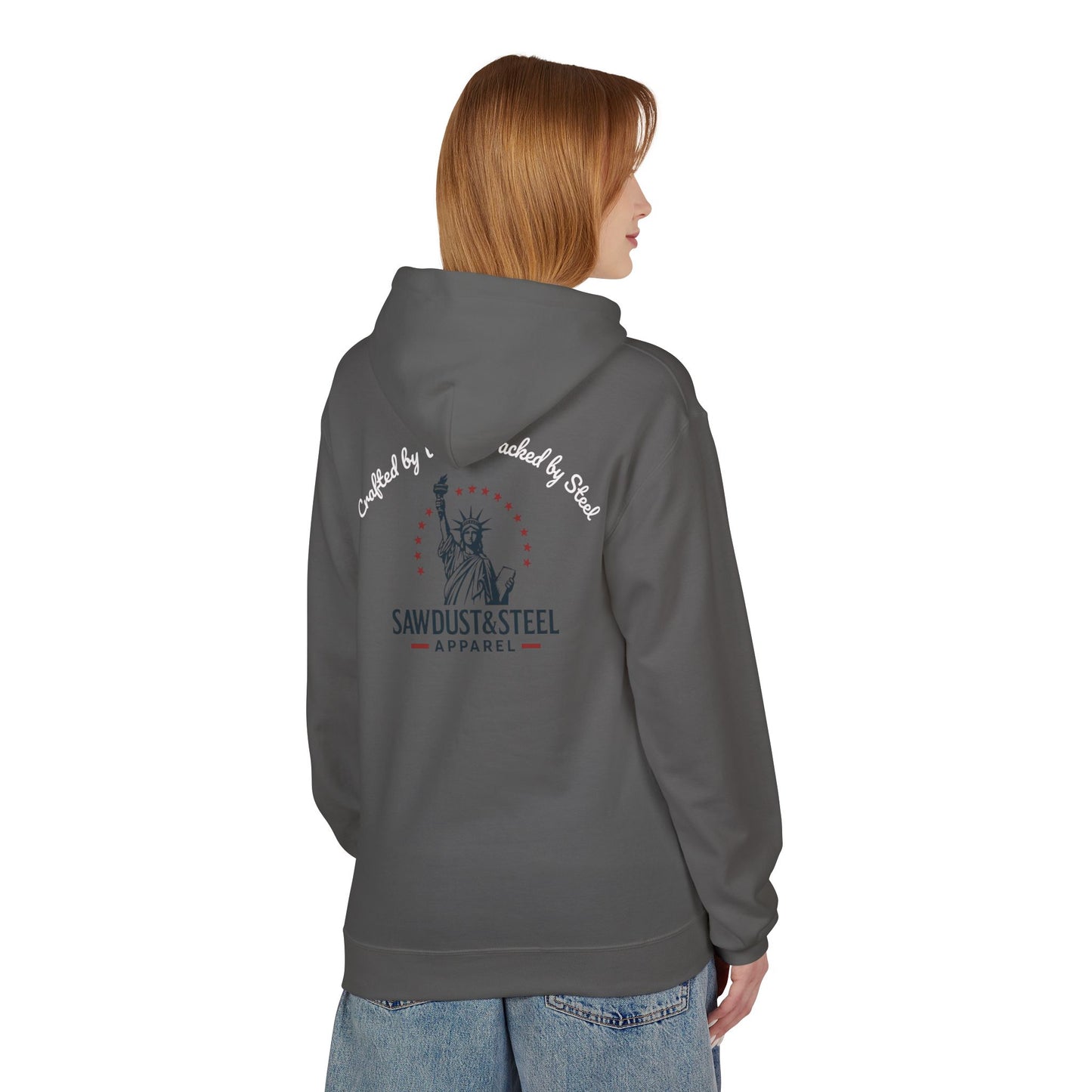 Fleece Hoodie - Patriotic Gun Enthusiast and Woodcraft Venturer Logo Sweatshirt