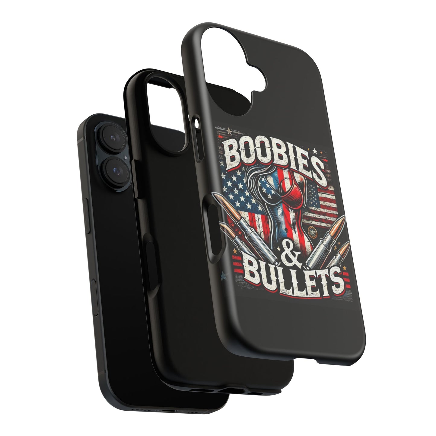 Boobies & Bullets Tough Phone Case - Patriotic Style for Gun Enthusiasts