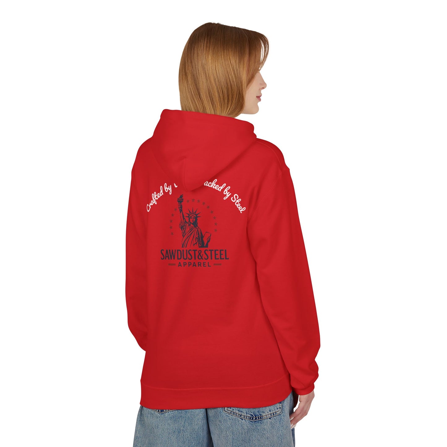 Fleece Hoodie - Patriotic Gun Enthusiast and Woodcraft Venturer Logo Sweatshirt