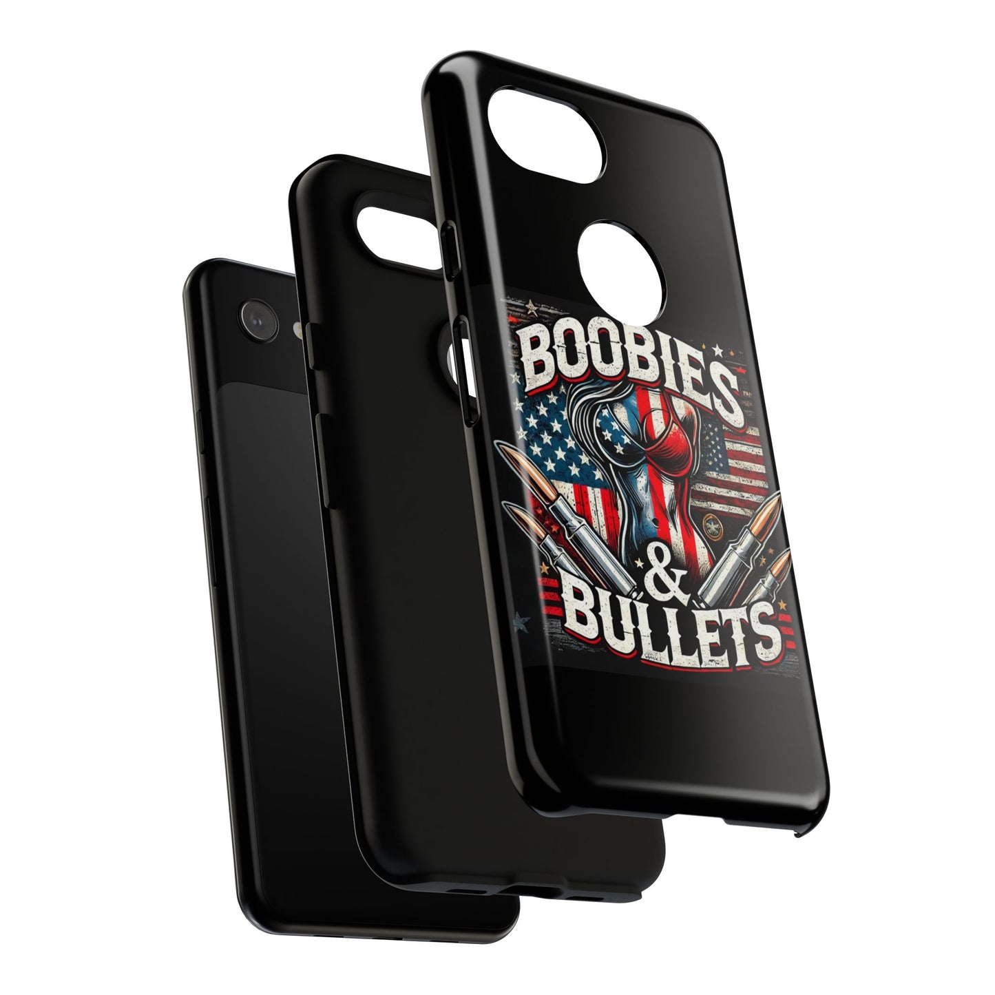 Boobies & Bullets Tough Phone Case - Patriotic Style for Gun Enthusiasts