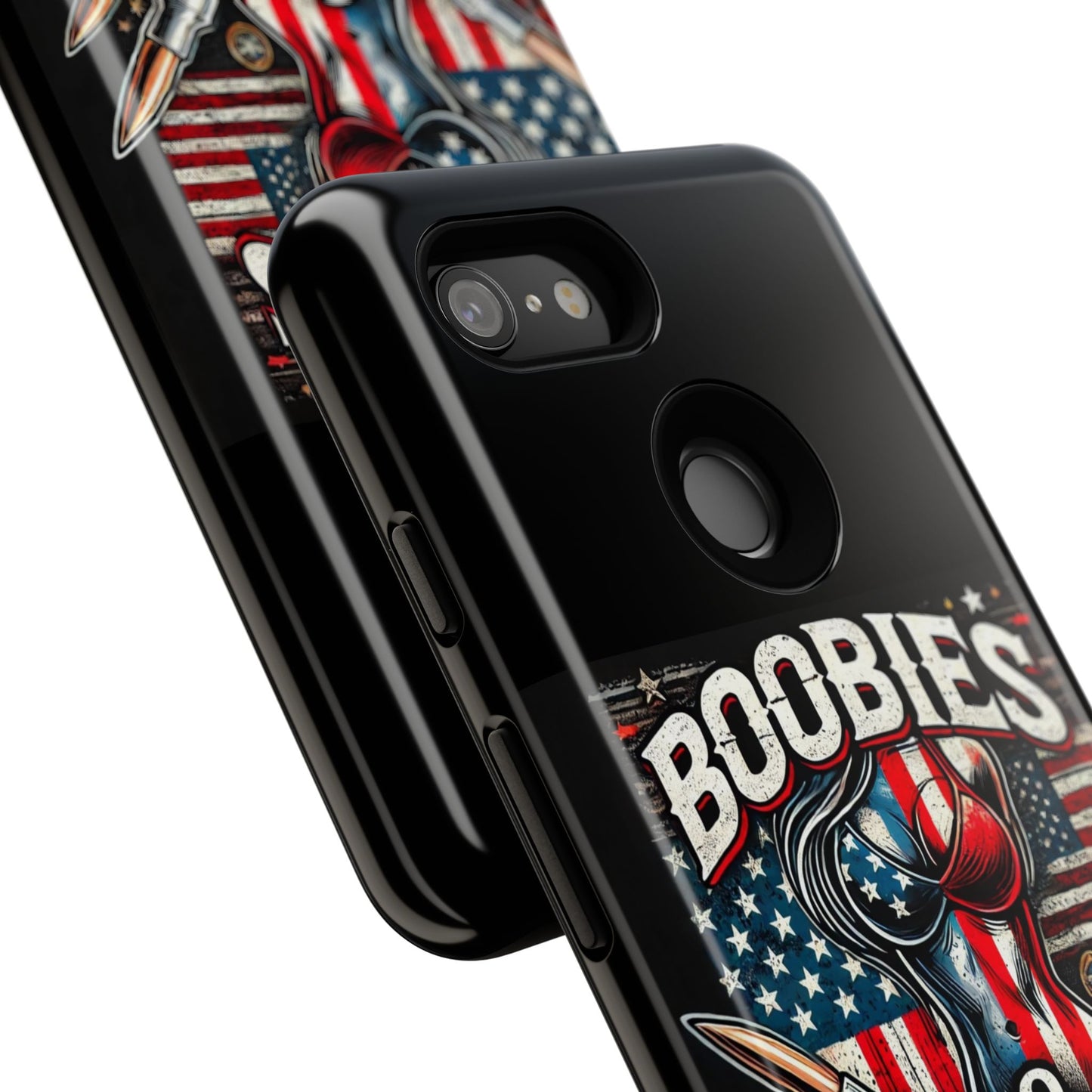 Boobies & Bullets Tough Phone Case - Patriotic Style for Gun Enthusiasts
