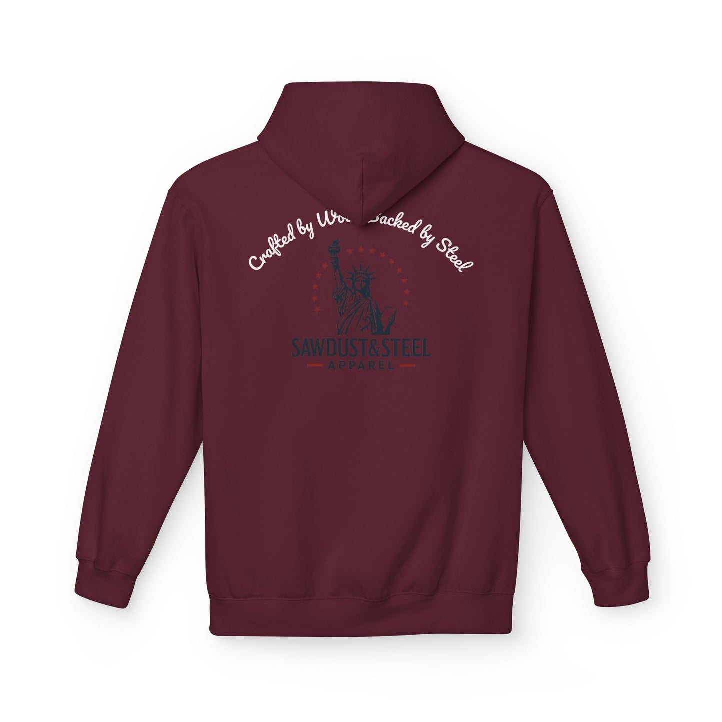 Fleece Hoodie - Patriotic Gun Enthusiast and Woodcraft Venturer Logo Sweatshirt