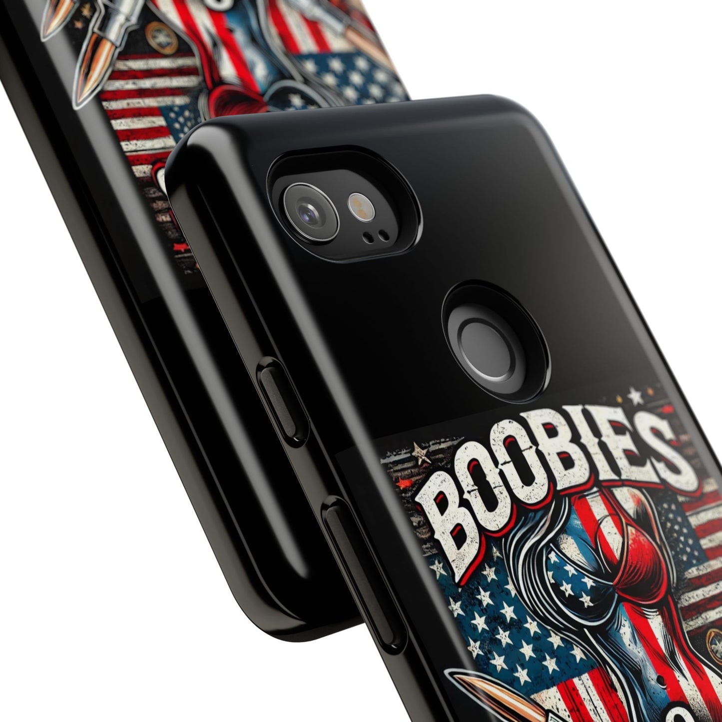 Boobies & Bullets Tough Phone Case - Patriotic Style for Gun Enthusiasts