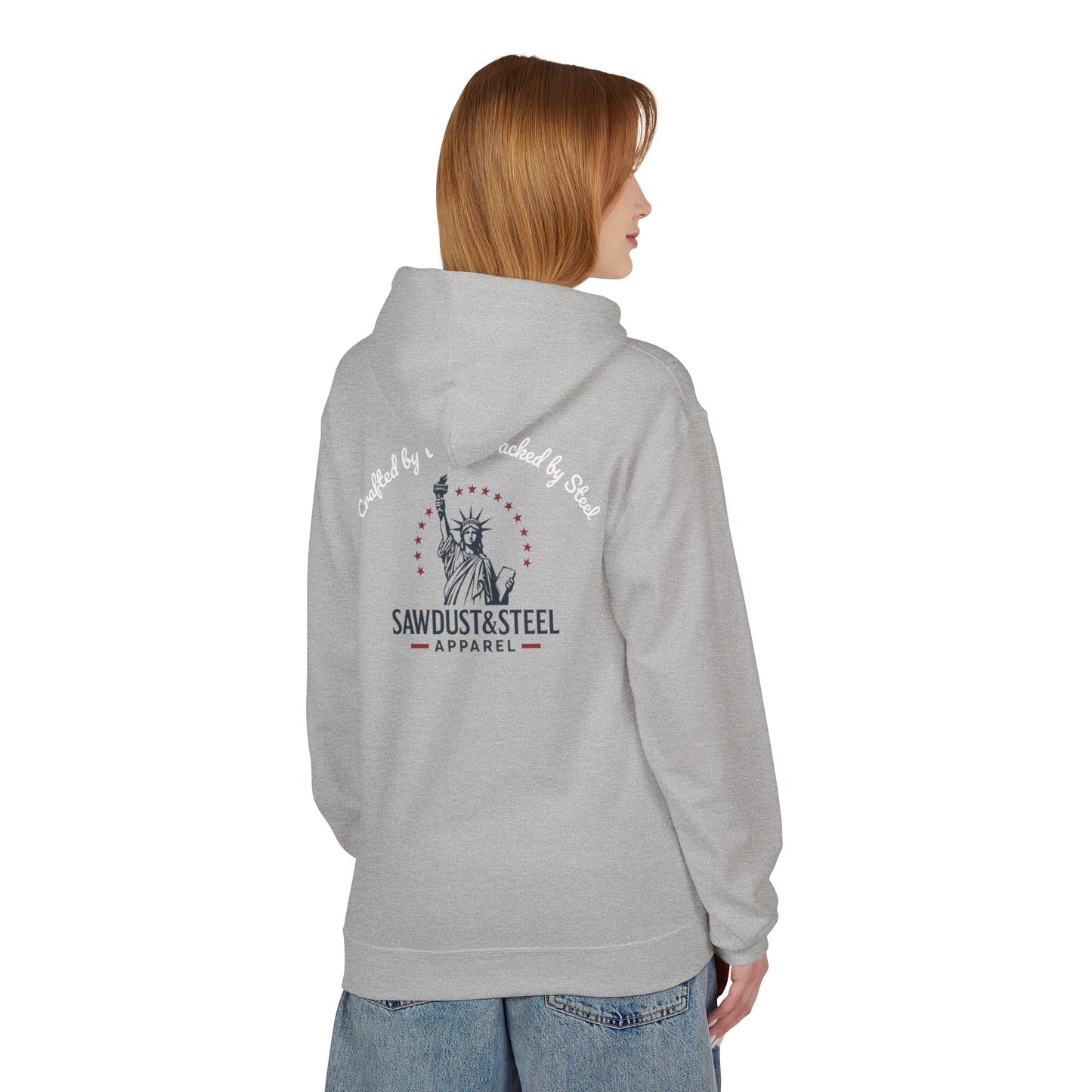 Fleece Hoodie - Patriotic Gun Enthusiast and Woodcraft Venturer Logo Sweatshirt