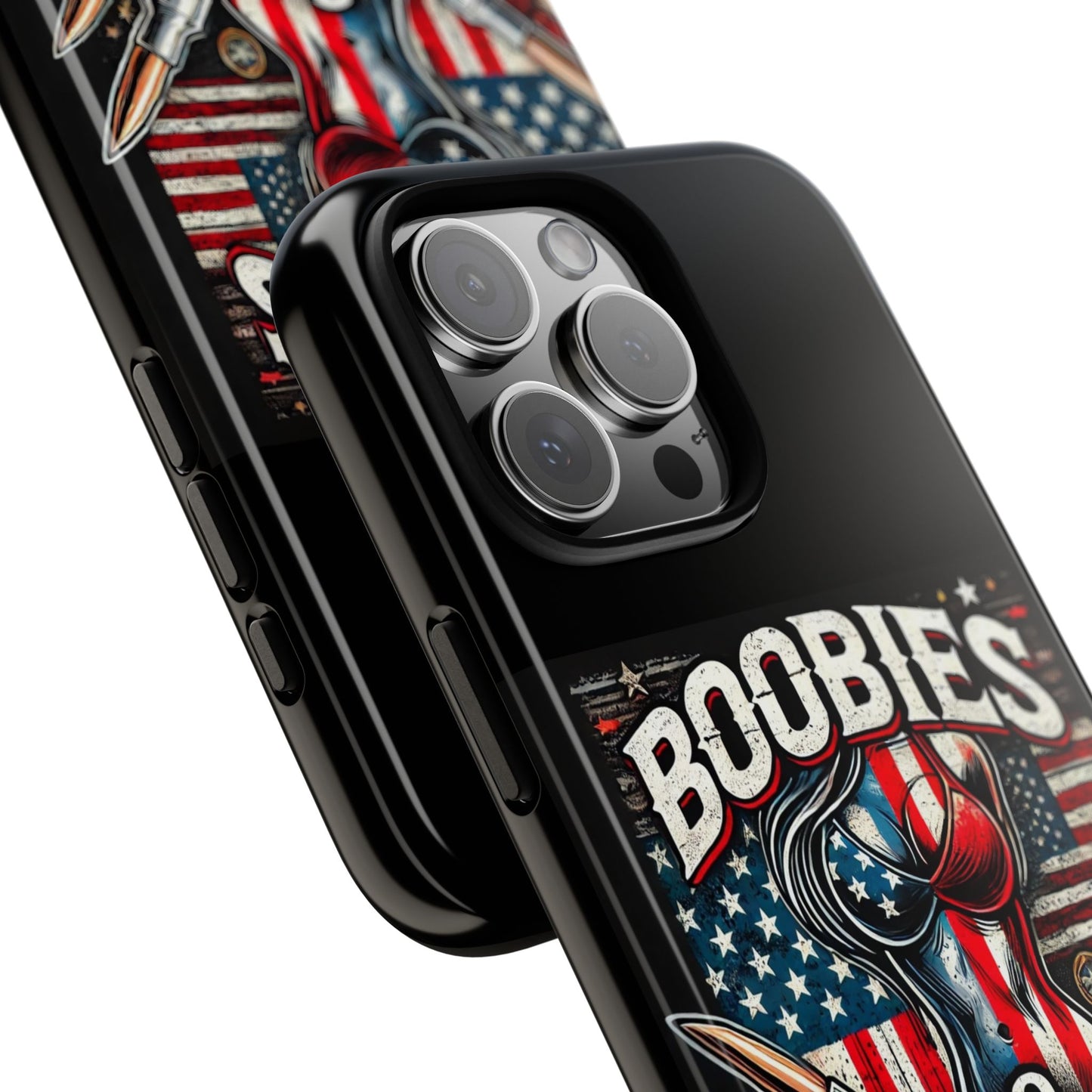 Boobies & Bullets Tough Phone Case - Patriotic Style for Gun Enthusiasts