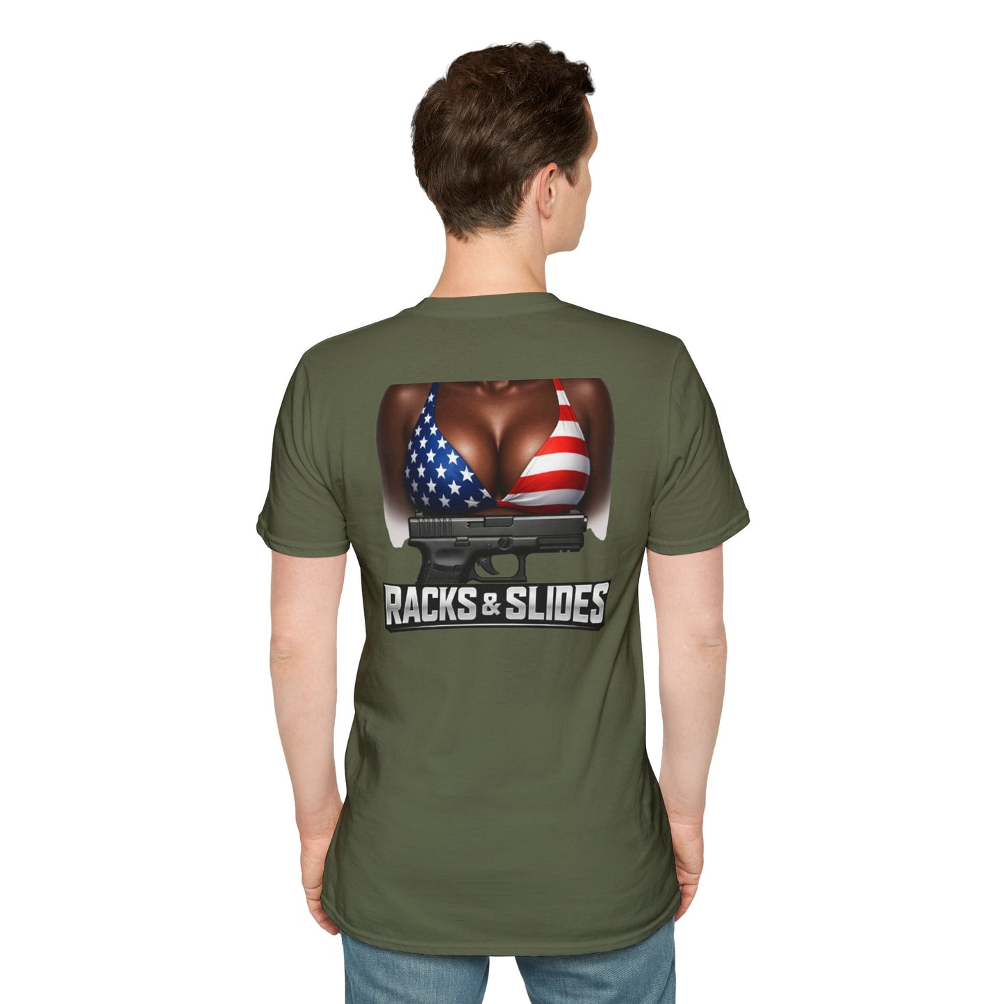 "Racks & Slides" Flag bikini top 1