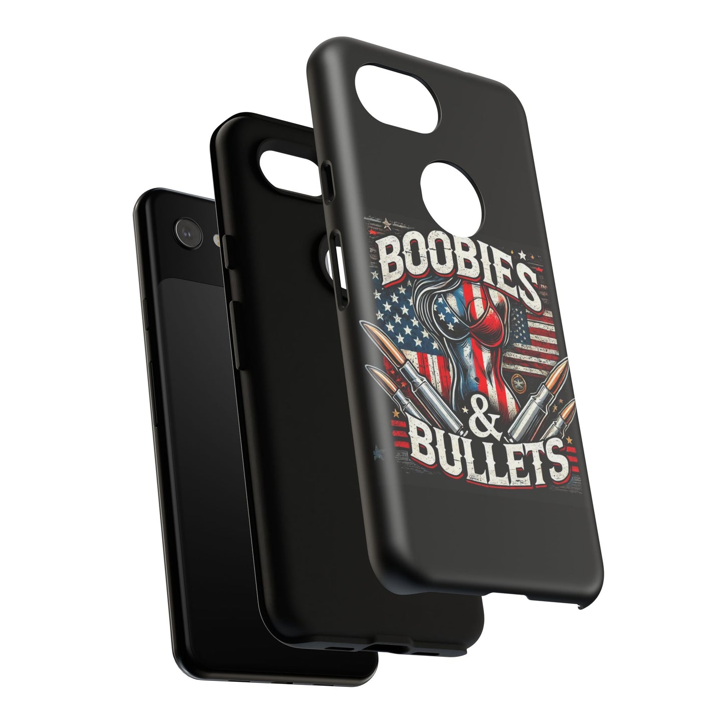Boobies & Bullets Tough Phone Case - Patriotic Style for Gun Enthusiasts
