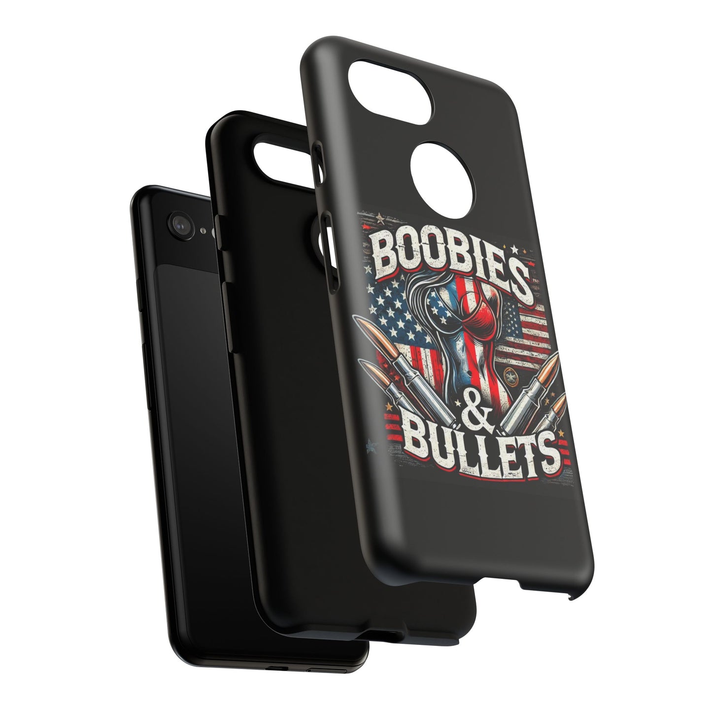 Boobies & Bullets Tough Phone Case - Patriotic Style for Gun Enthusiasts