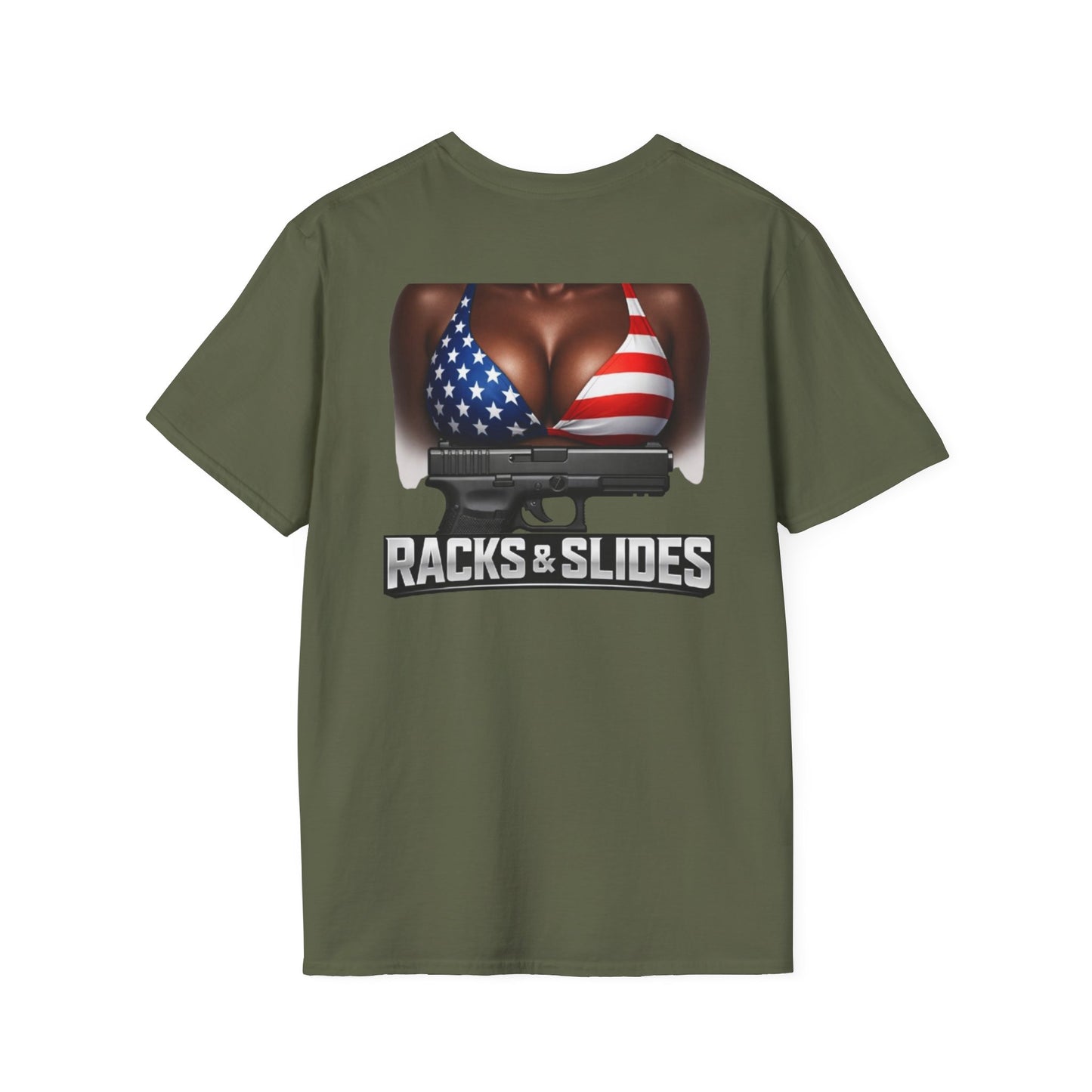 "Racks & Slides" Flag bikini top 1