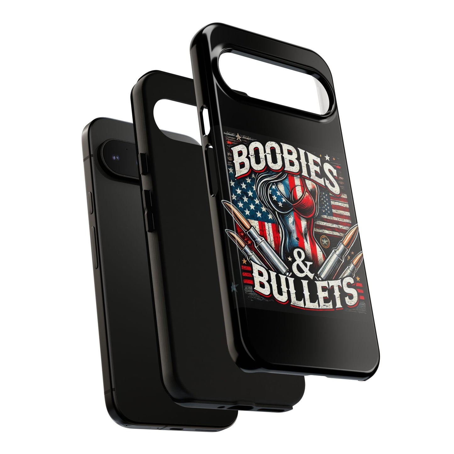 Boobies & Bullets Tough Phone Case - Patriotic Style for Gun Enthusiasts