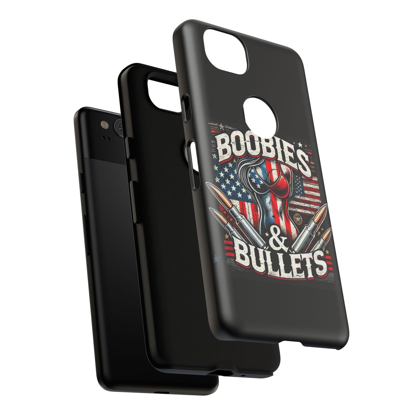 Boobies & Bullets Tough Phone Case - Patriotic Style for Gun Enthusiasts