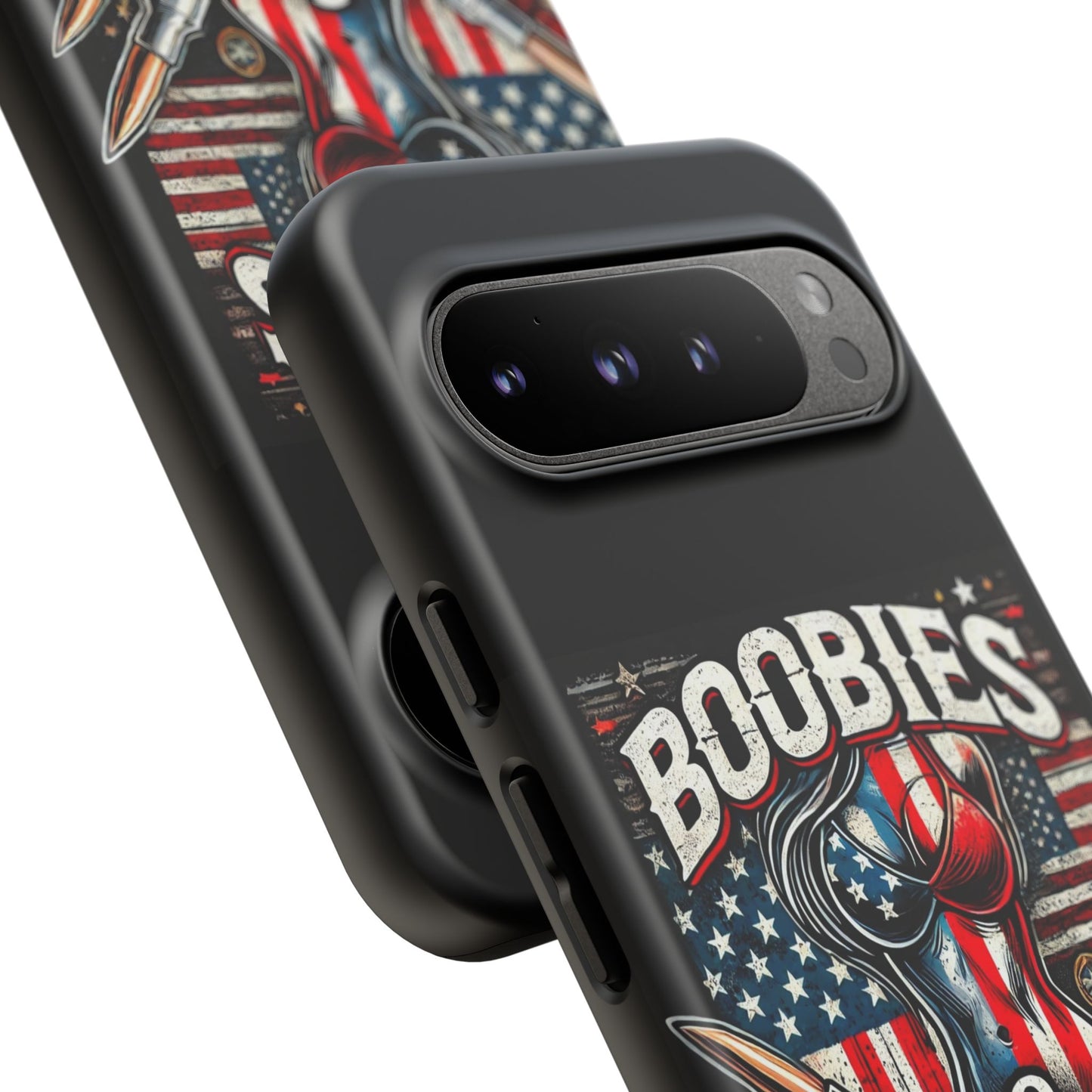 Boobies & Bullets Tough Phone Case - Patriotic Style for Gun Enthusiasts