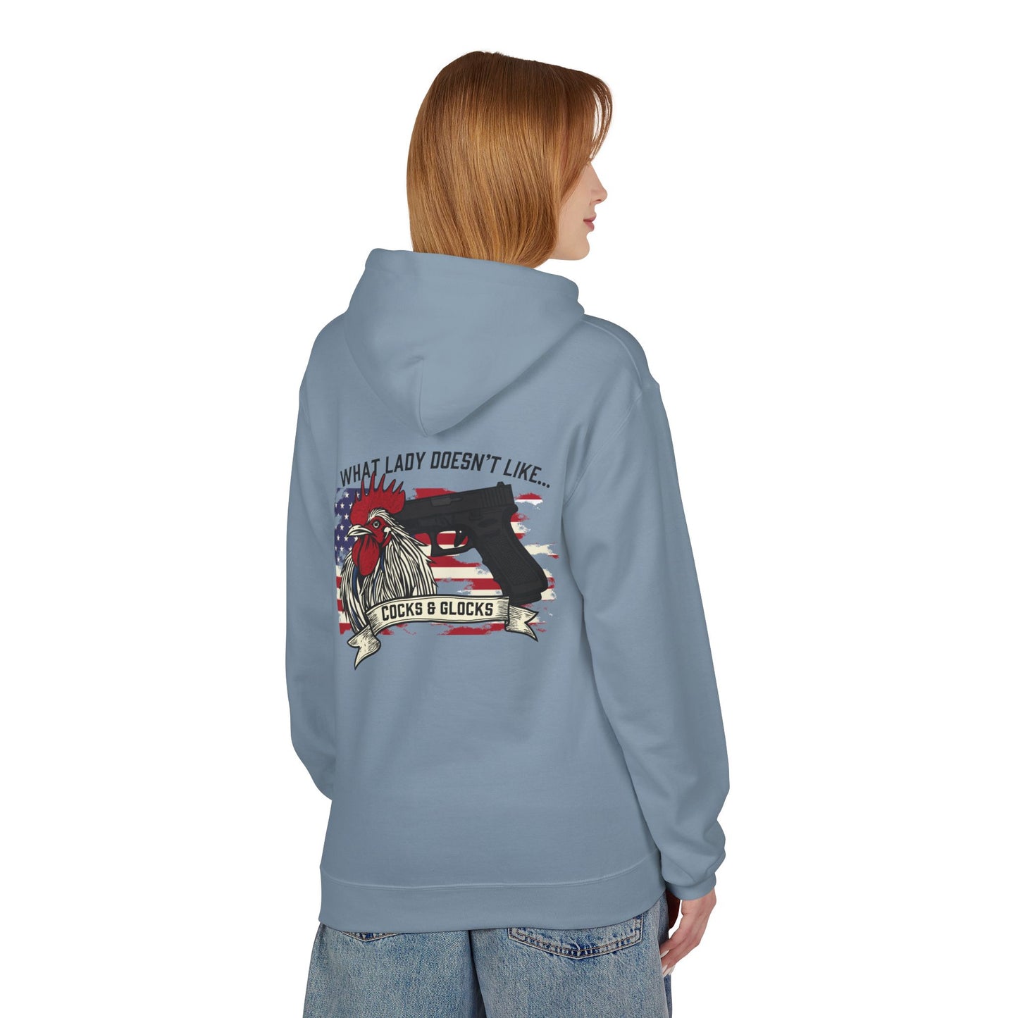 Fleece Hoodie - Patriotic Gun Enthusiast and Woodcraft Venturer Logo Sweatshirt