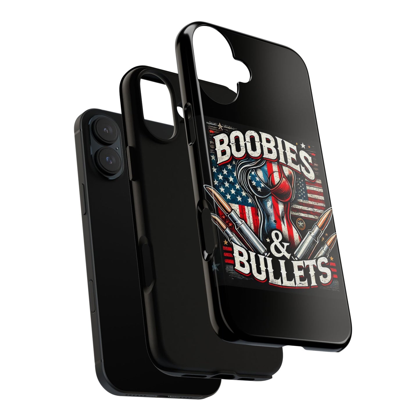 Boobies & Bullets Tough Phone Case - Patriotic Style for Gun Enthusiasts