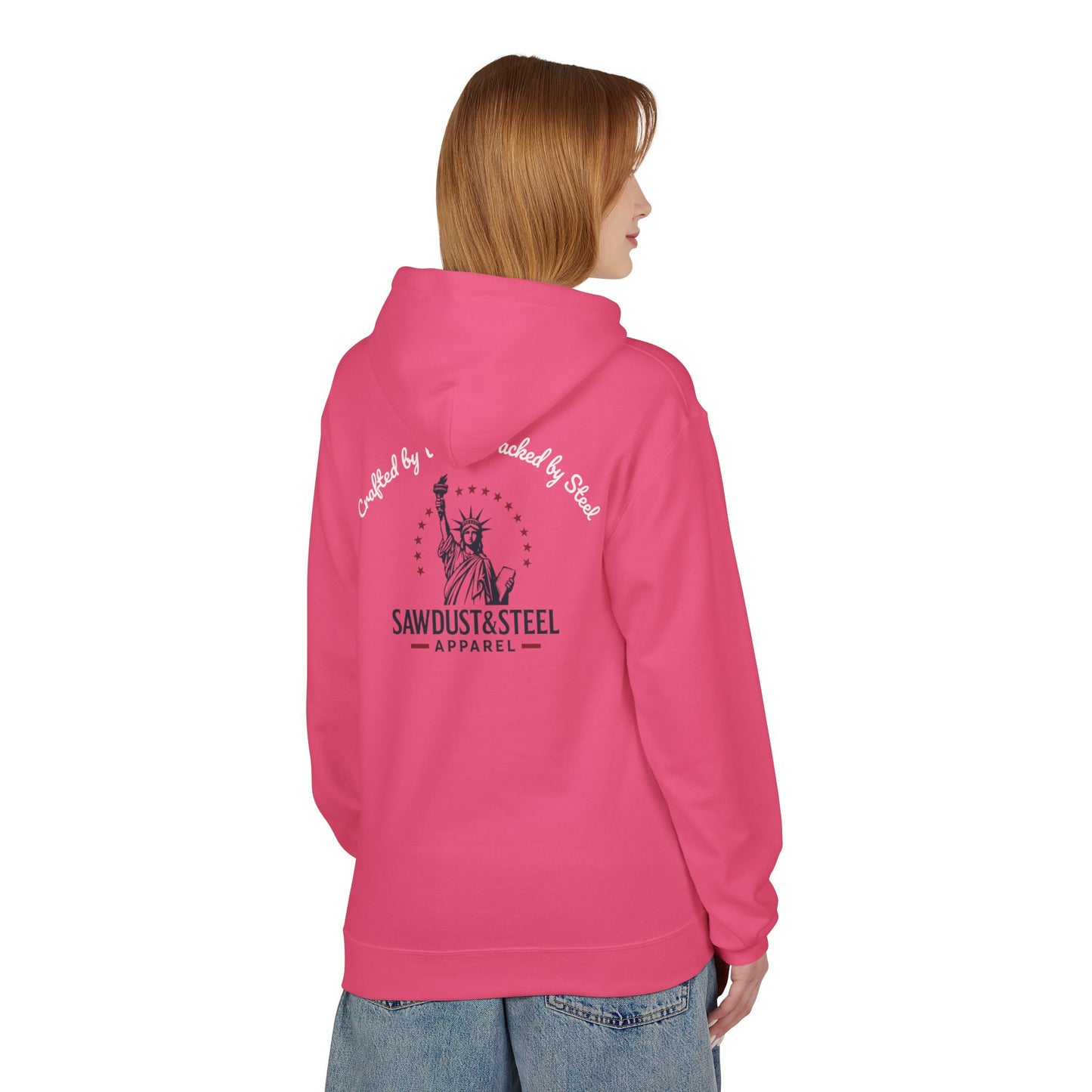 Fleece Hoodie - Patriotic Gun Enthusiast and Woodcraft Venturer Logo Sweatshirt