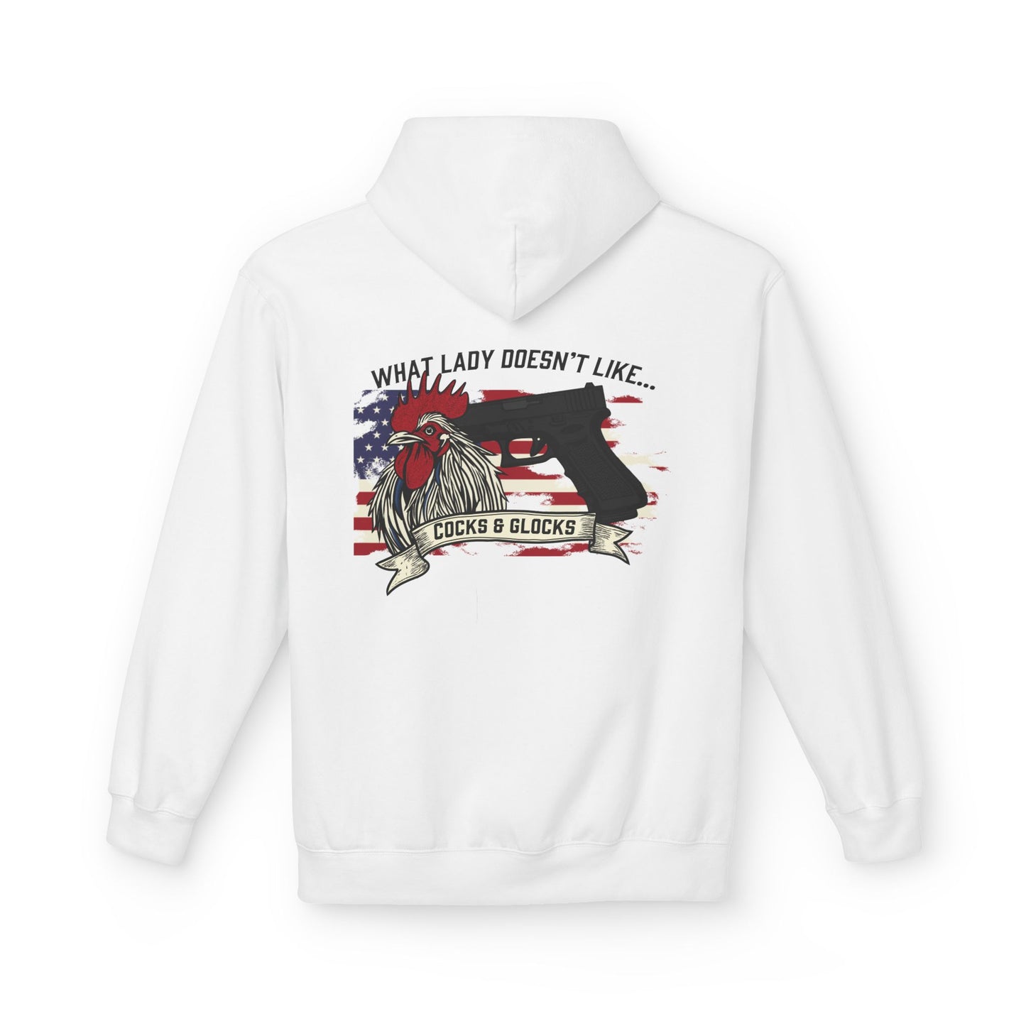 Fleece Hoodie - Patriotic Gun Enthusiast and Woodcraft Venturer Logo Sweatshirt